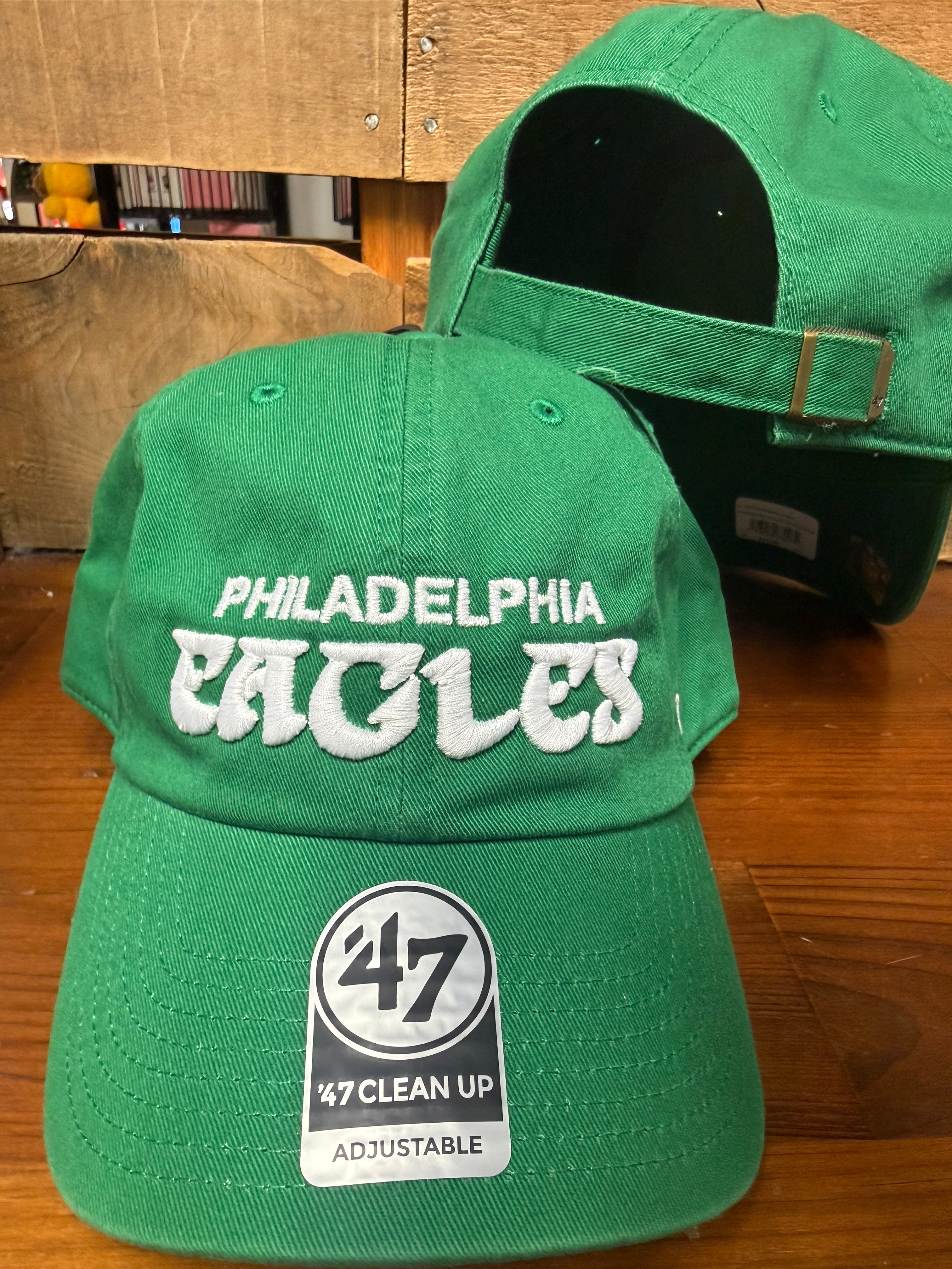 Philadelphia Eagles Kelly Green Script Cleanup Hat