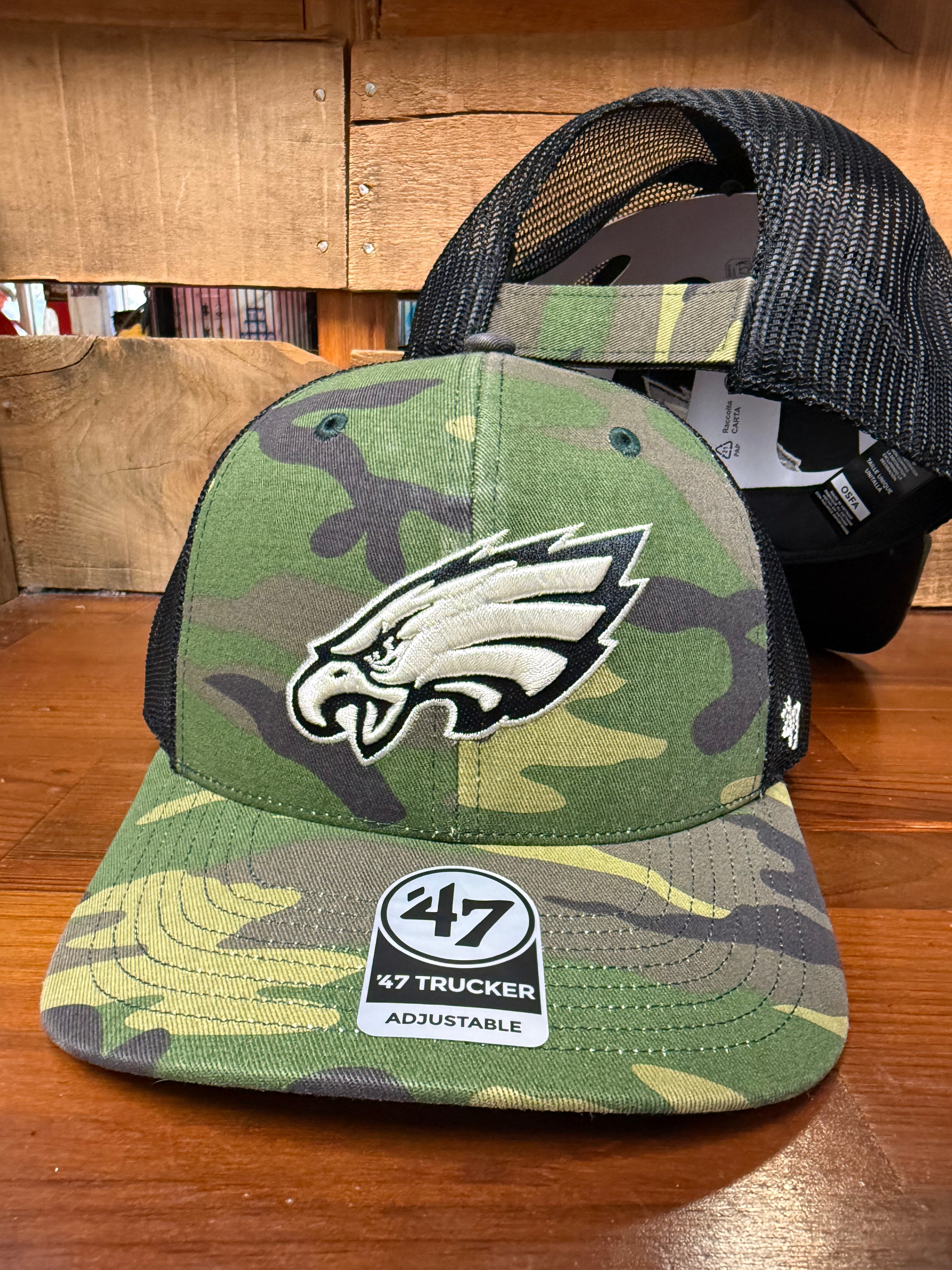 Philadelphia Eagles Camo Trucker Hat