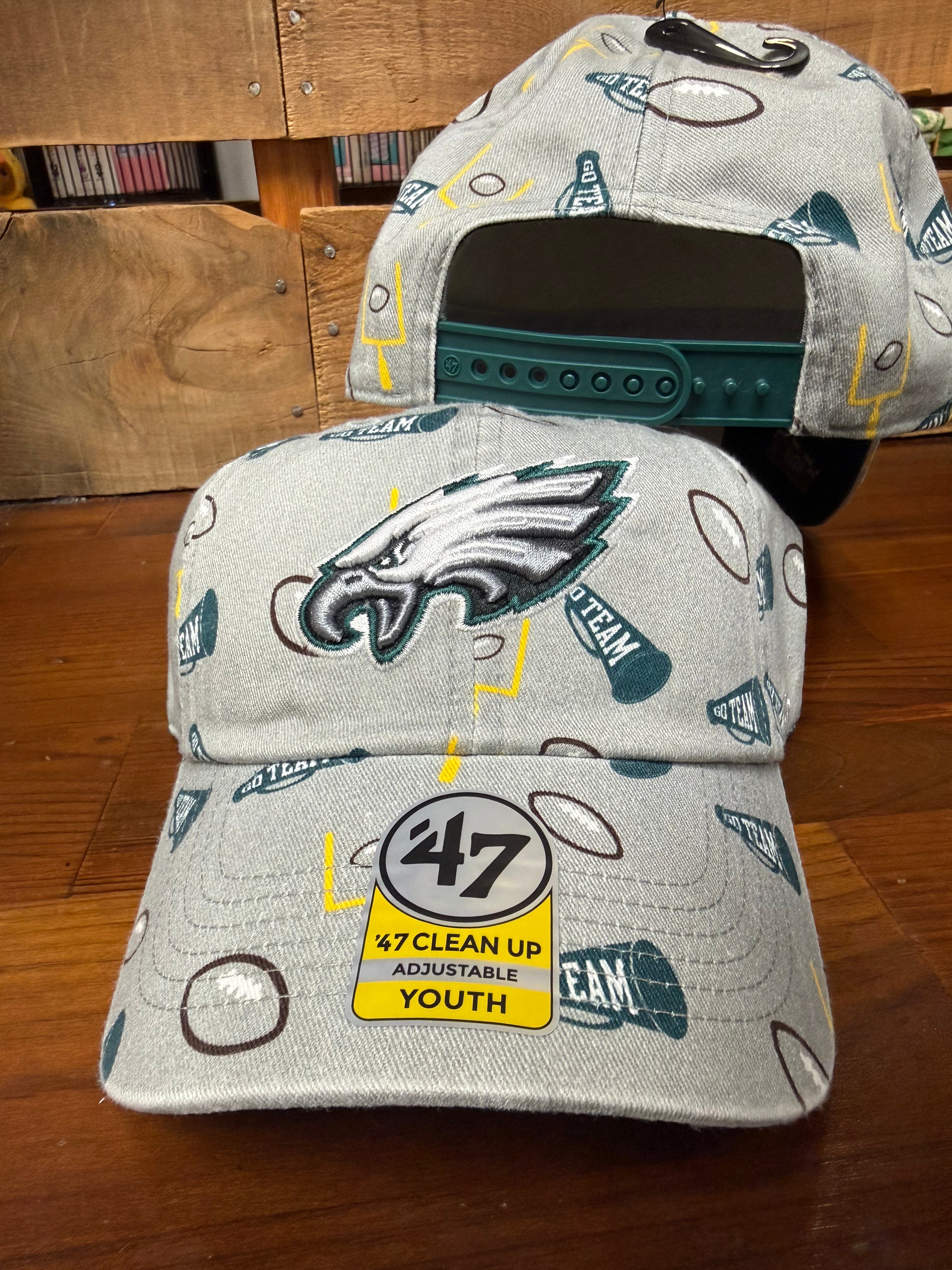 Kids Eagles Gray Stomping All Over Go Team Hat