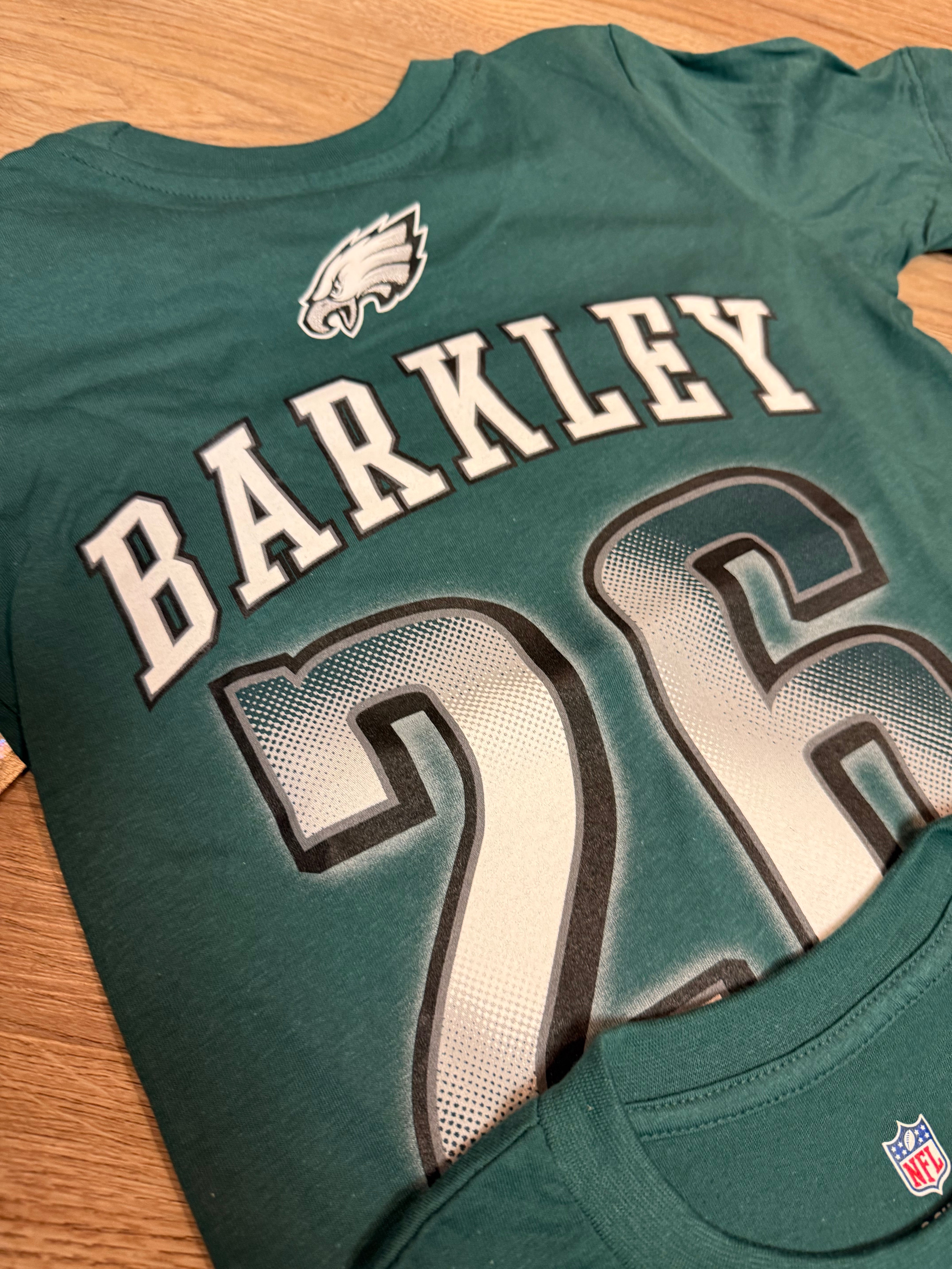 Kids Saquon Barkley Eagles Name and Number Tee