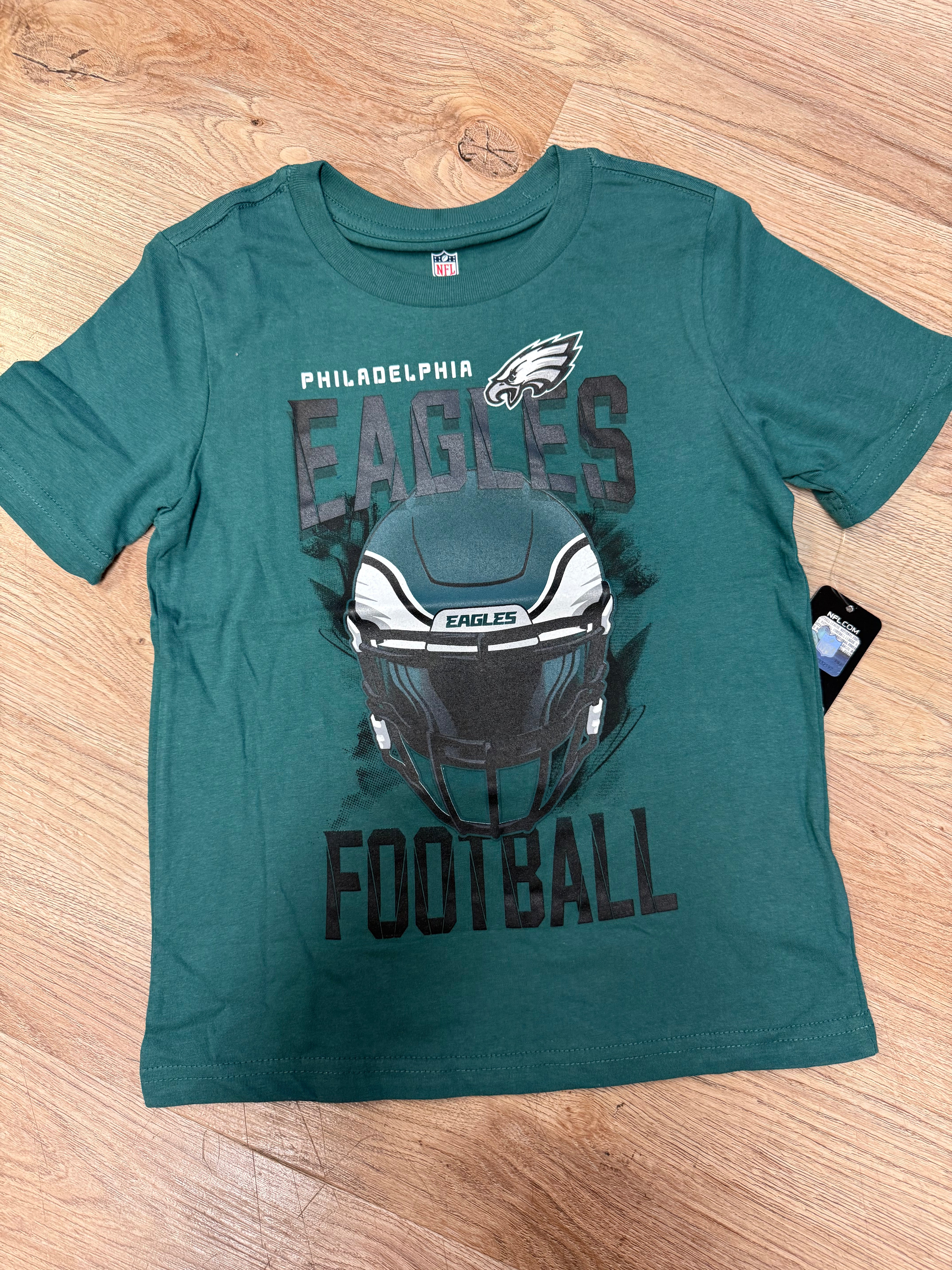 Little Kids Eagles Helmet Rush Tee