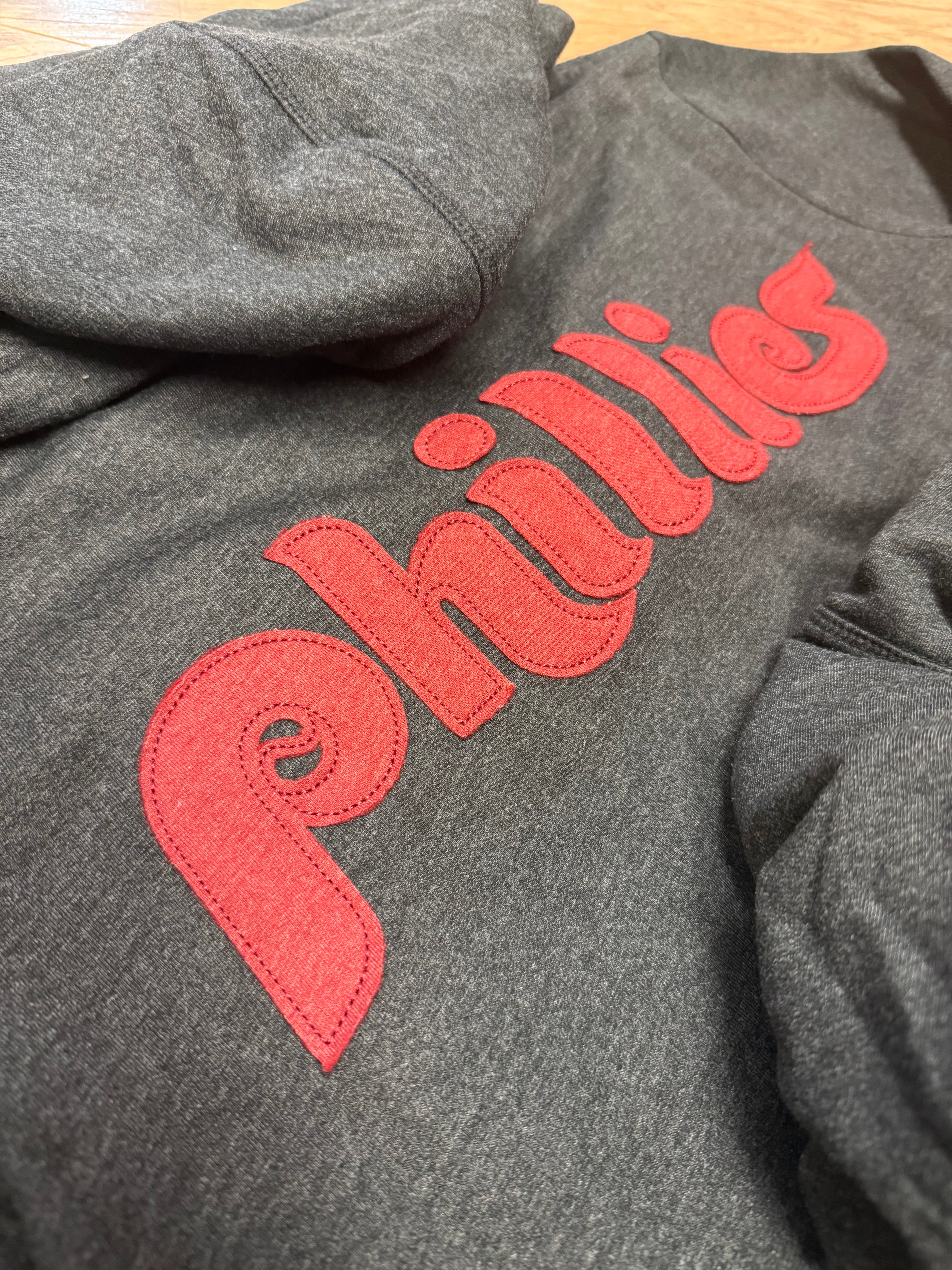 Ladies Phillies Throwback Lightweight Full Zip Hoodie
