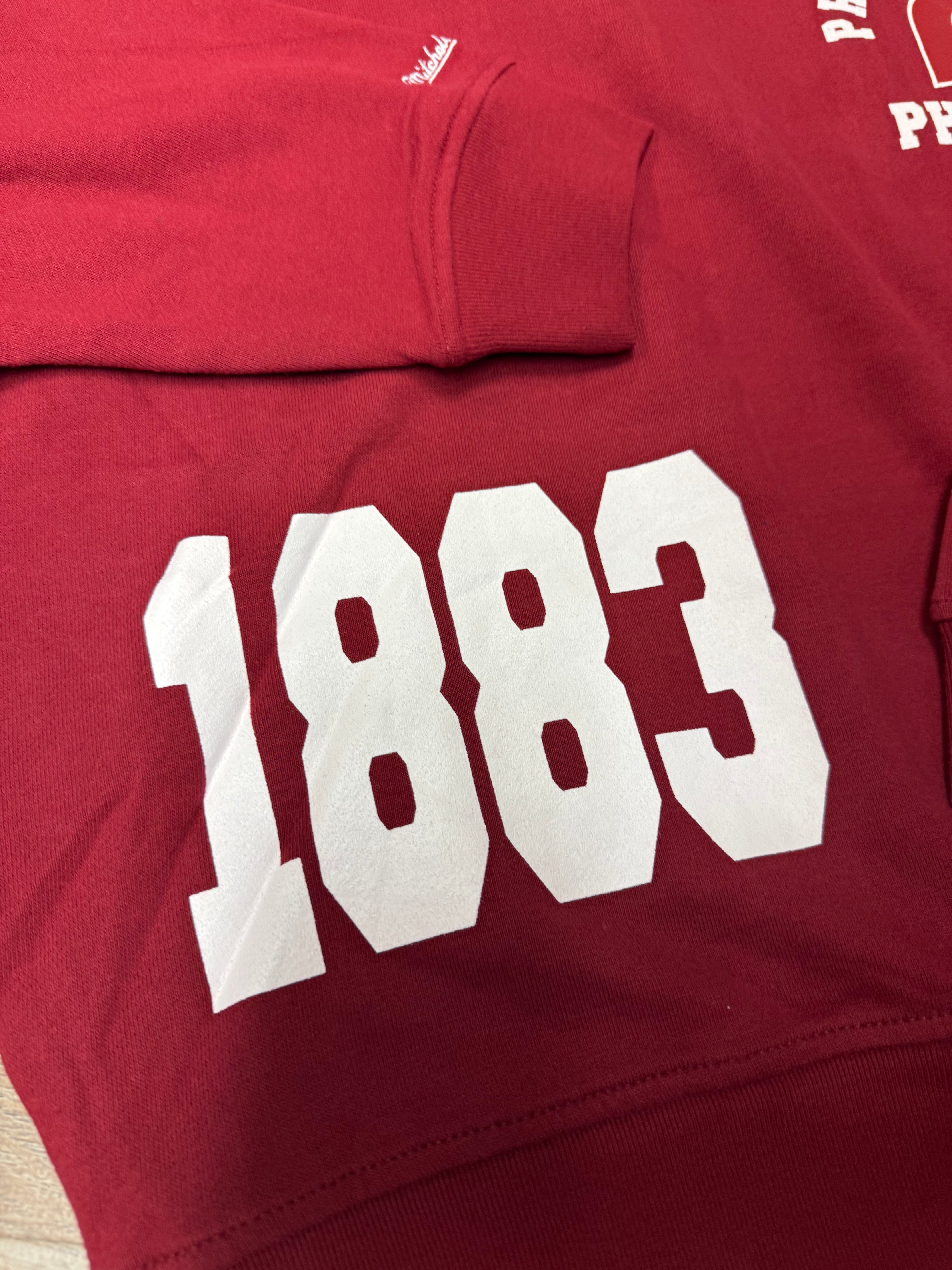 Ladies Phillies Throwback LT Crew Sweatshirt