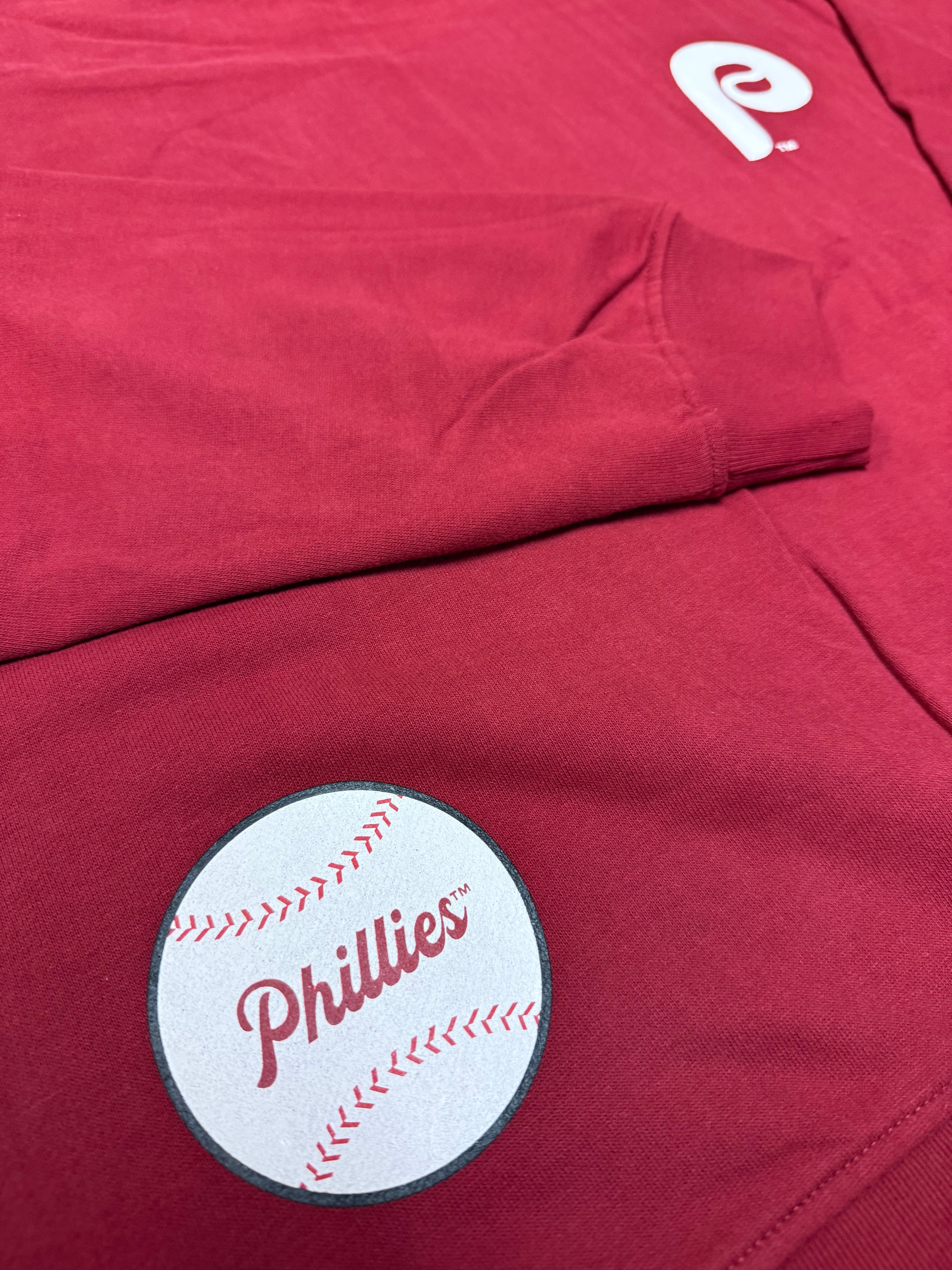 Ladies Phillies Throwback LT Crew Sweatshirt