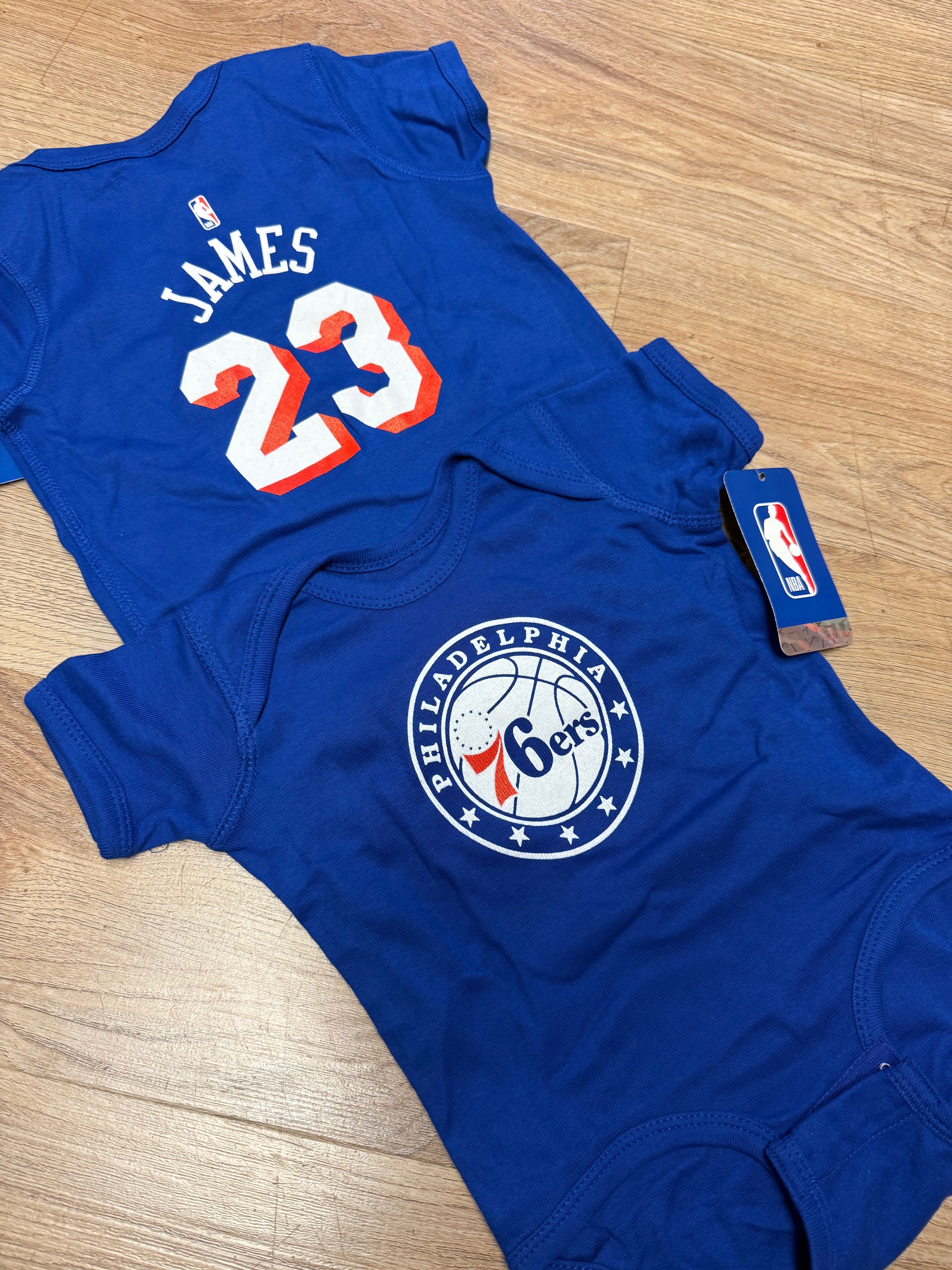 Baby LeBron James Sixers Onesie