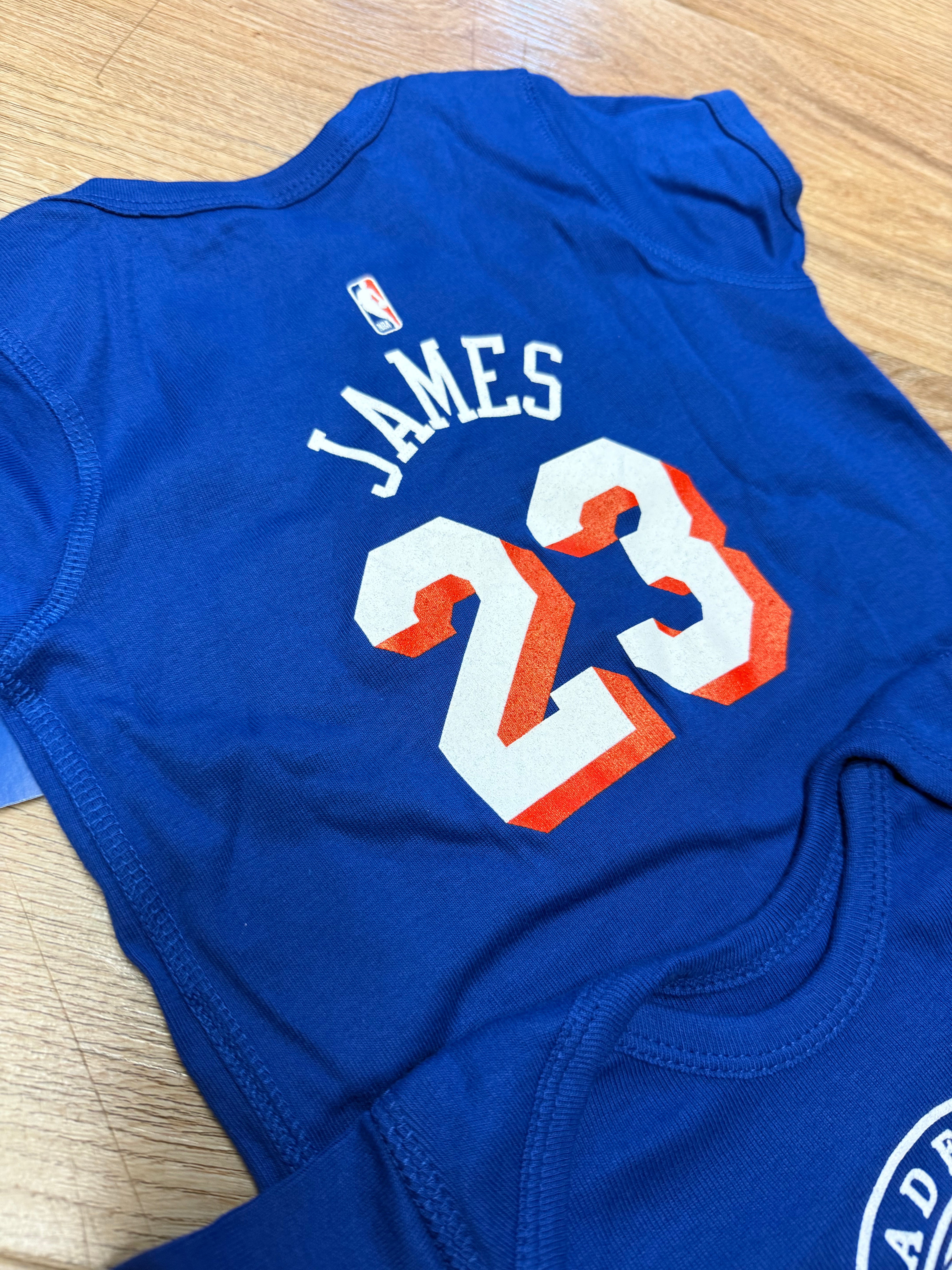 Baby LeBron James Sixers Onesie