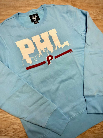 Phillies throwbackCooperstown Carolina regional thread line crew sweatshirt
