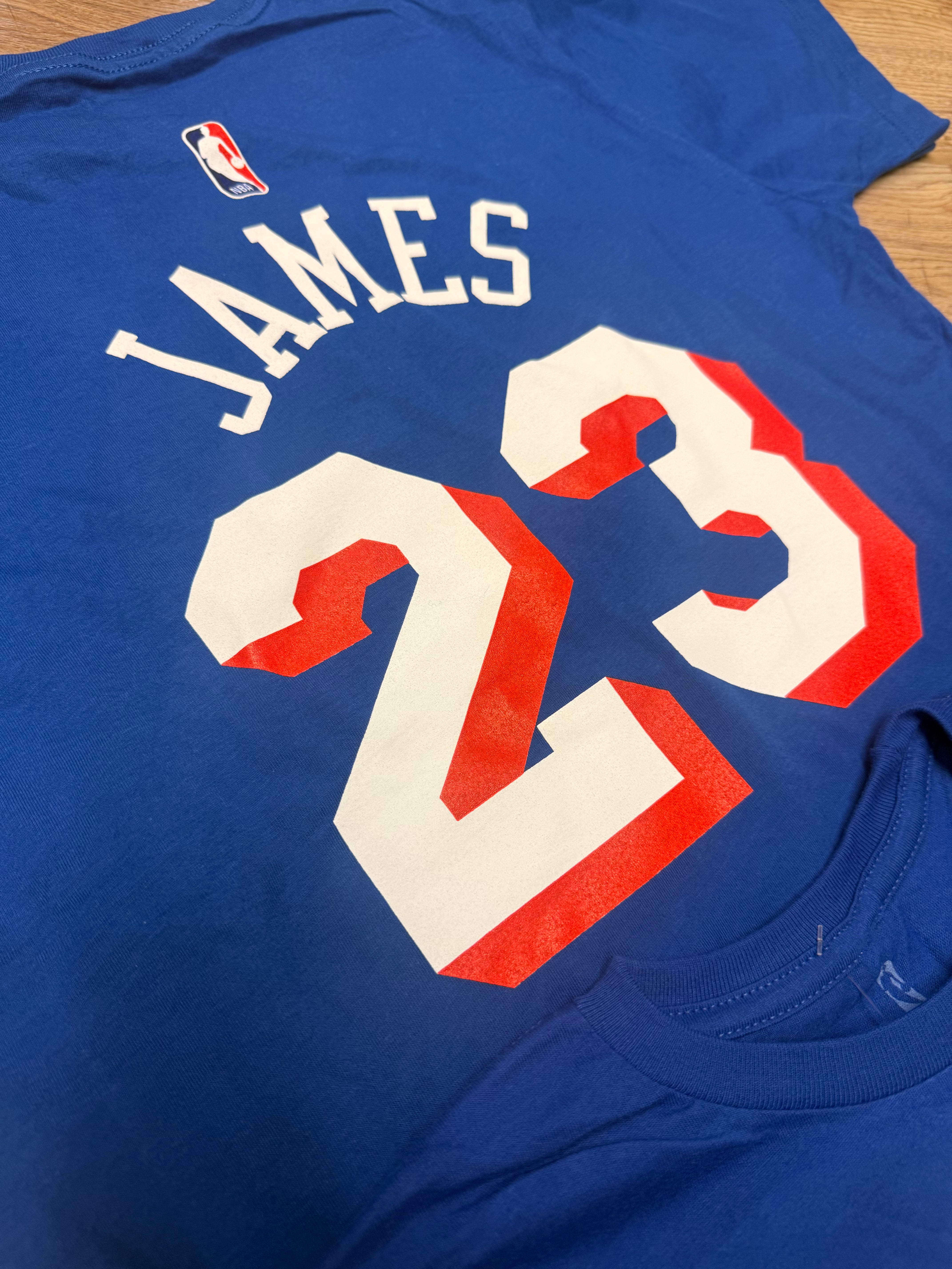 Kids Lebron James Sixers Shersey Name and Number Tee