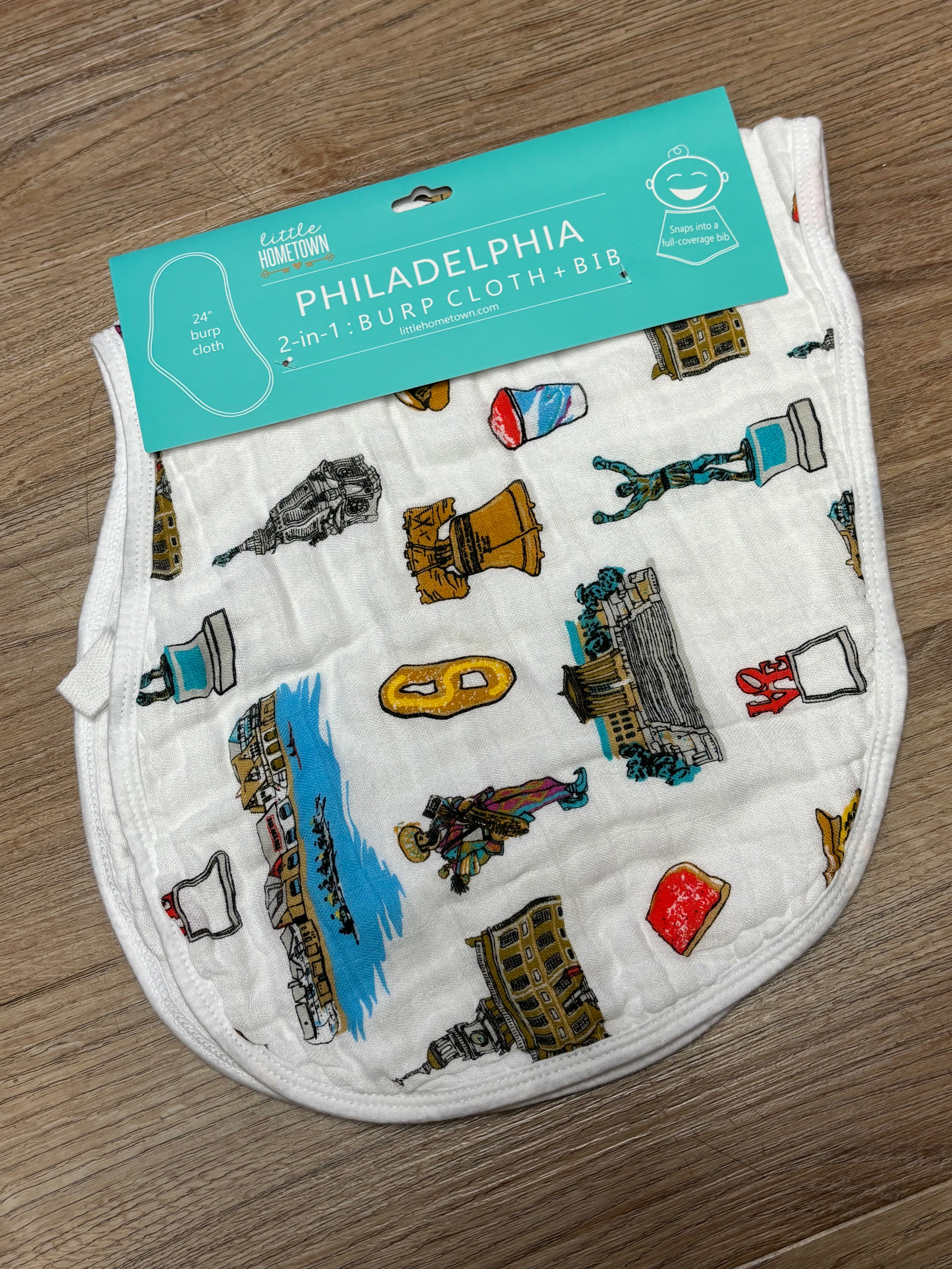 Philadelphia burp cloth