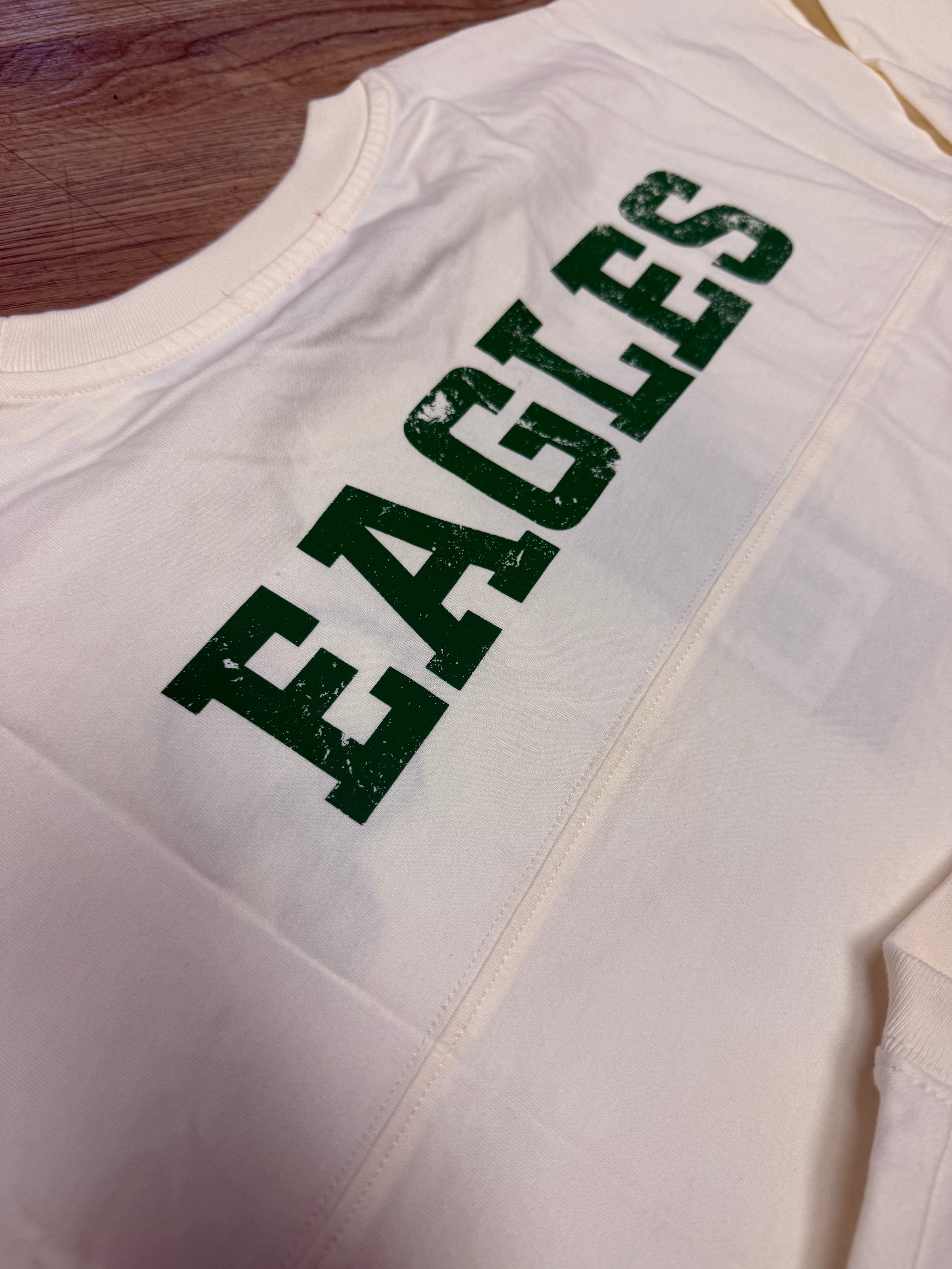 Ladies Eagles Retro Roots Oversized 3/4 Sleeve Tee