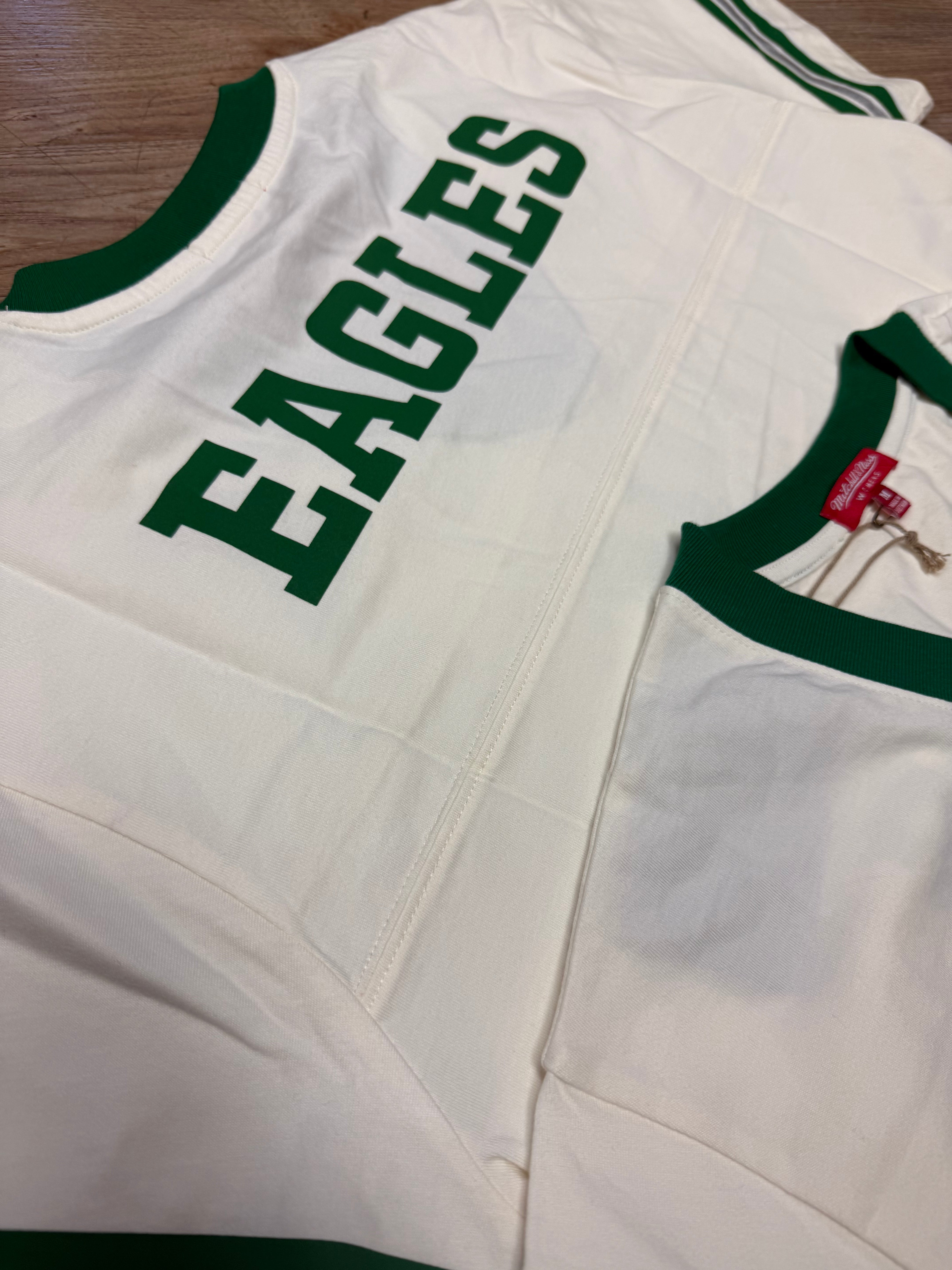 Ladies Eagles Retro Roots Crop Boxy Yoke Tee