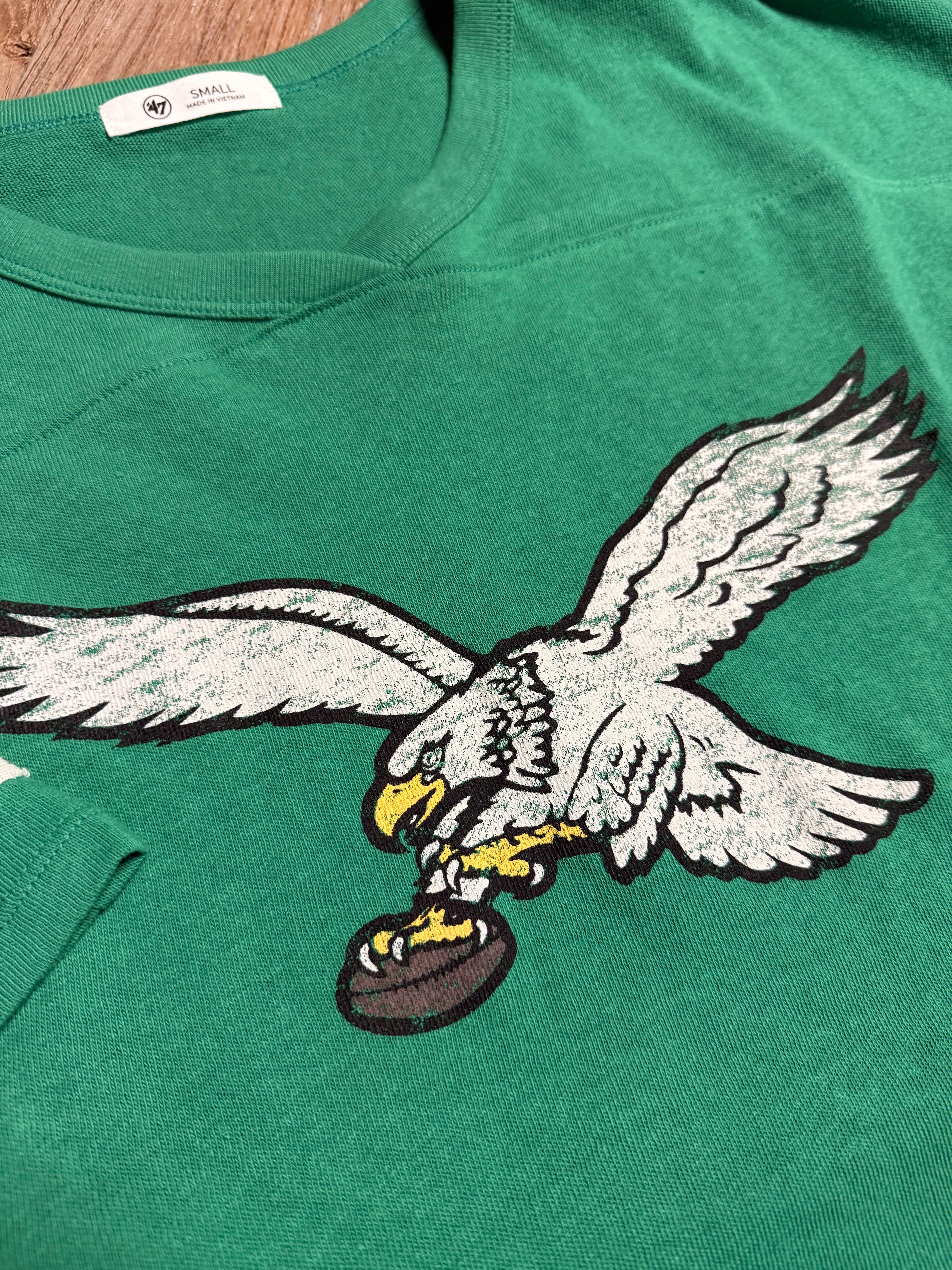Ladies Eagles Throwback Orchard Green Premier Scout Crop Tee