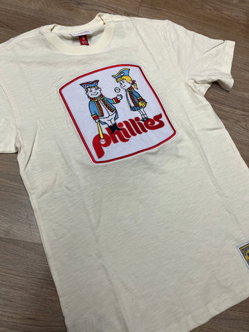 Throwback Phillies Phil and Phyllis Heritage Slub Embroidered Tee