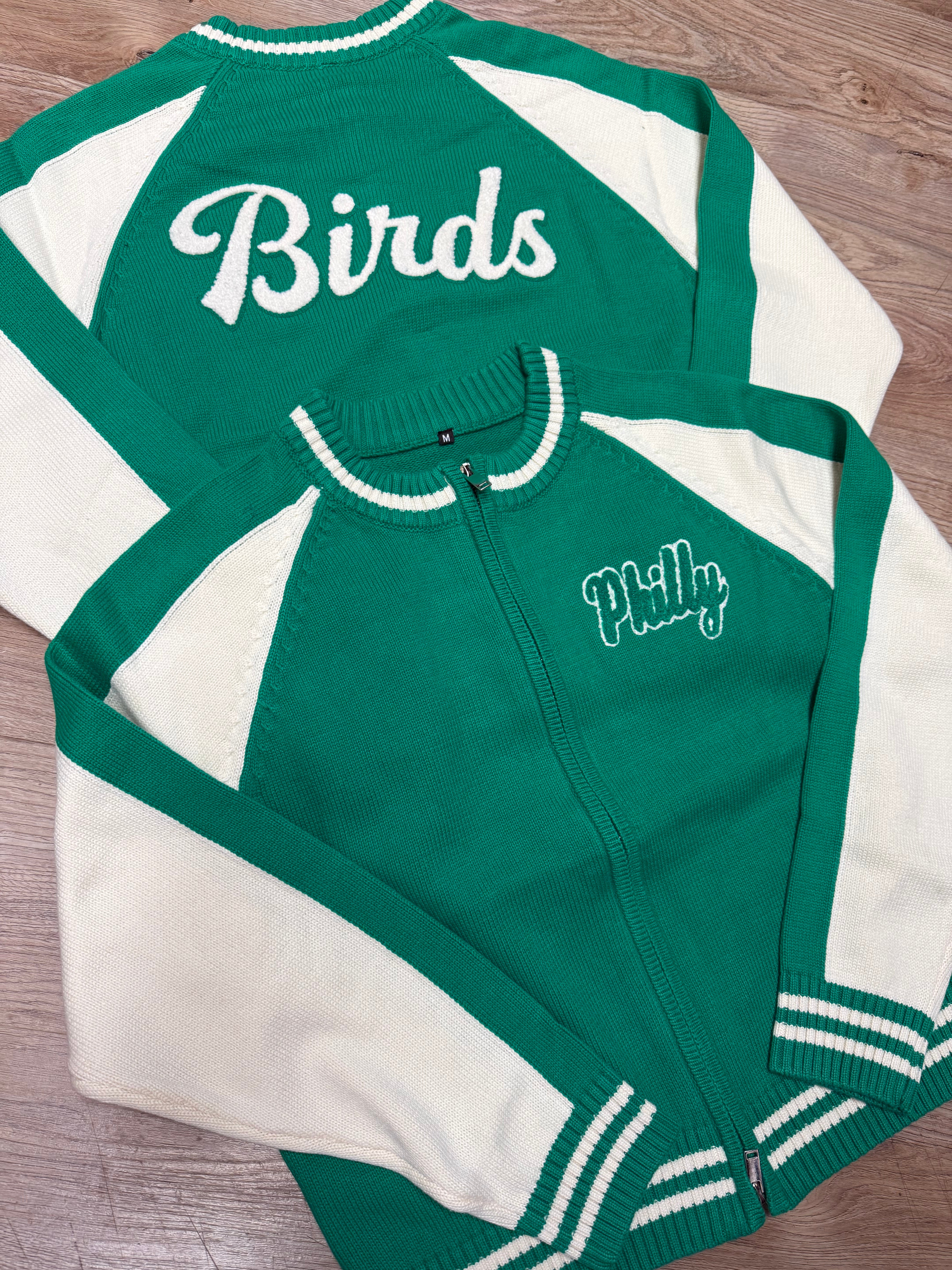 Ladies Philly Football Zip Varsity Sweater