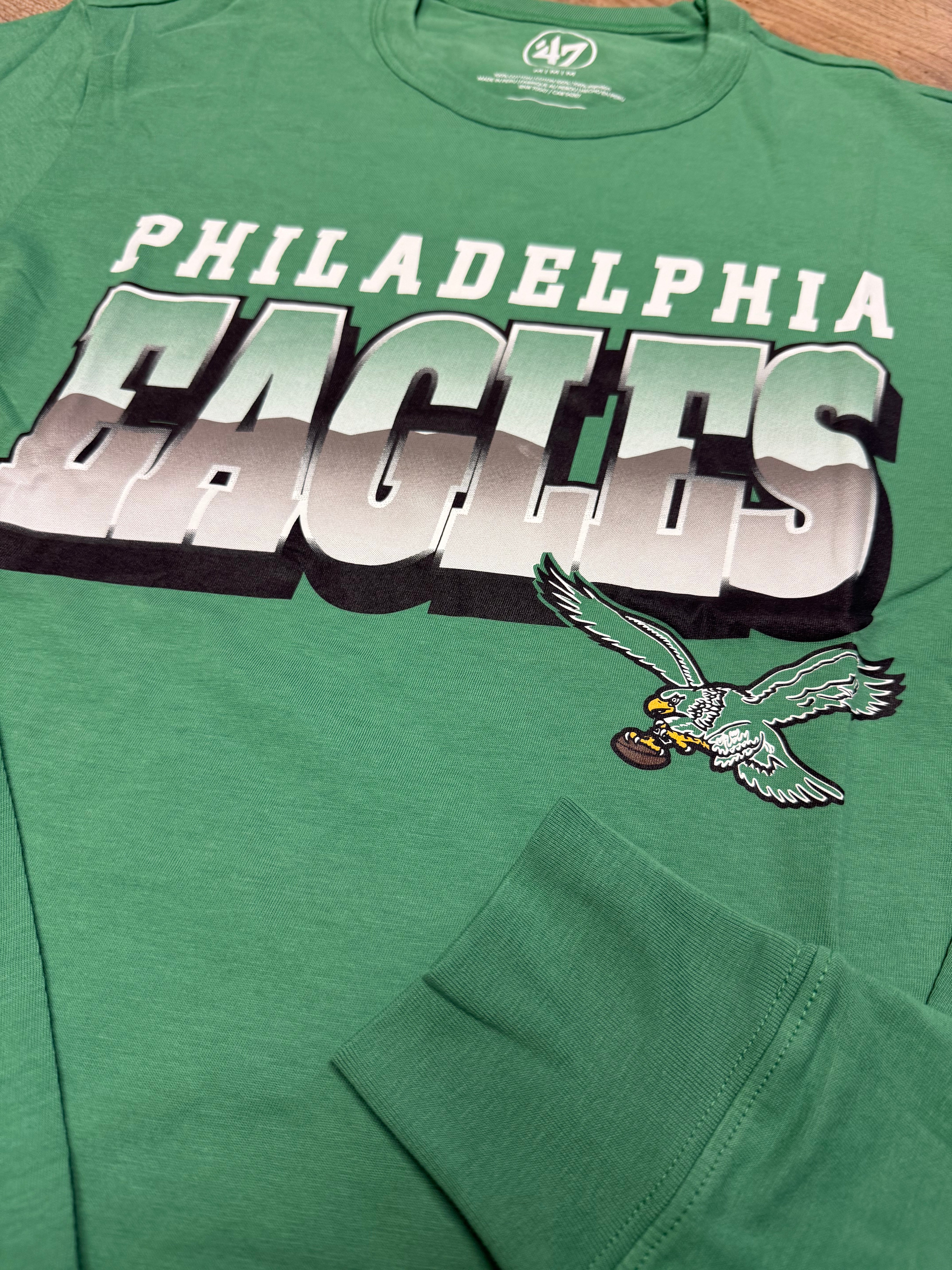 Eagles Throwback Orchard Green Polished Franklin Long Sleeve Tee