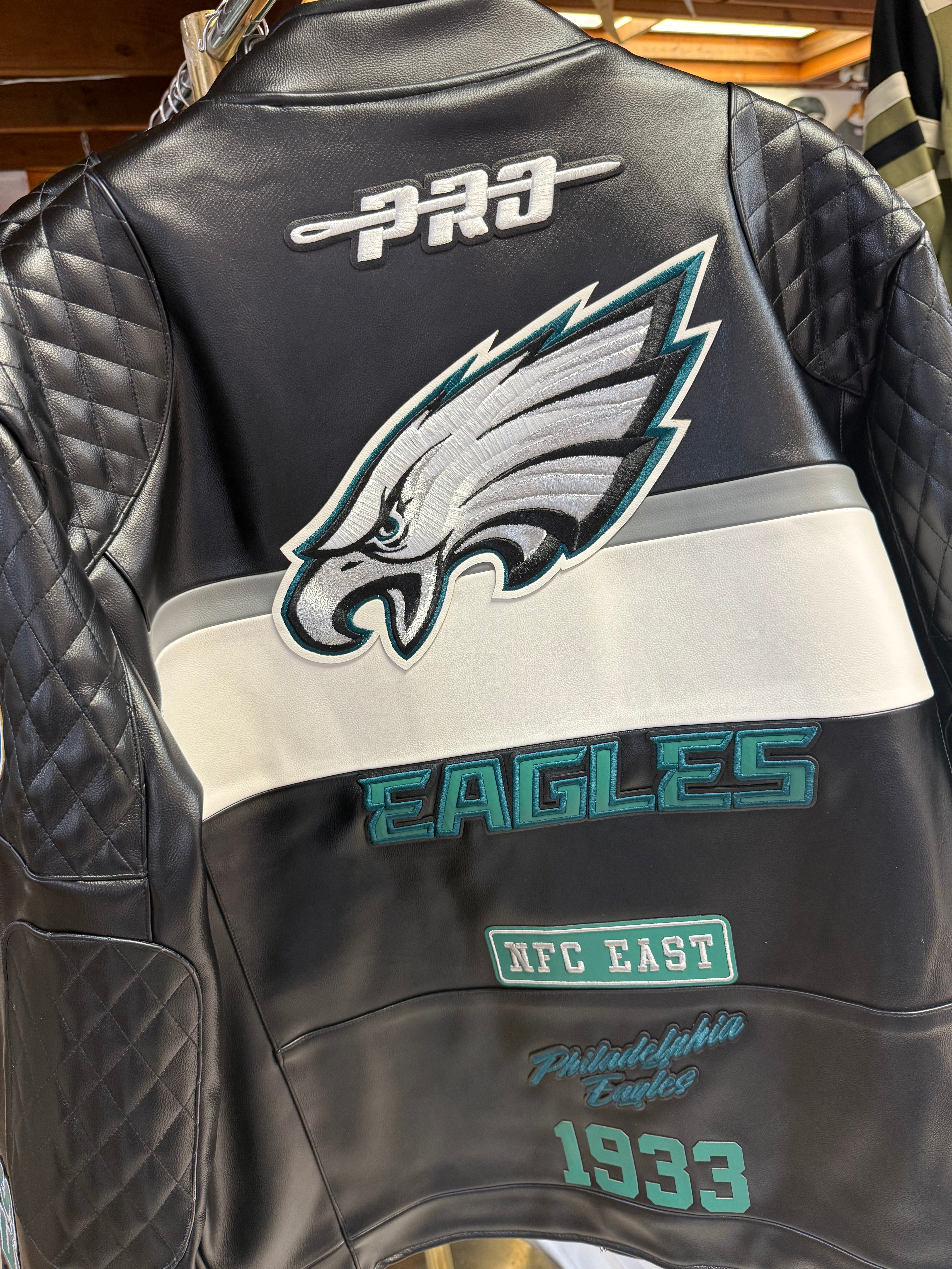 Philadelphia Eagles Mens Moto Jacket