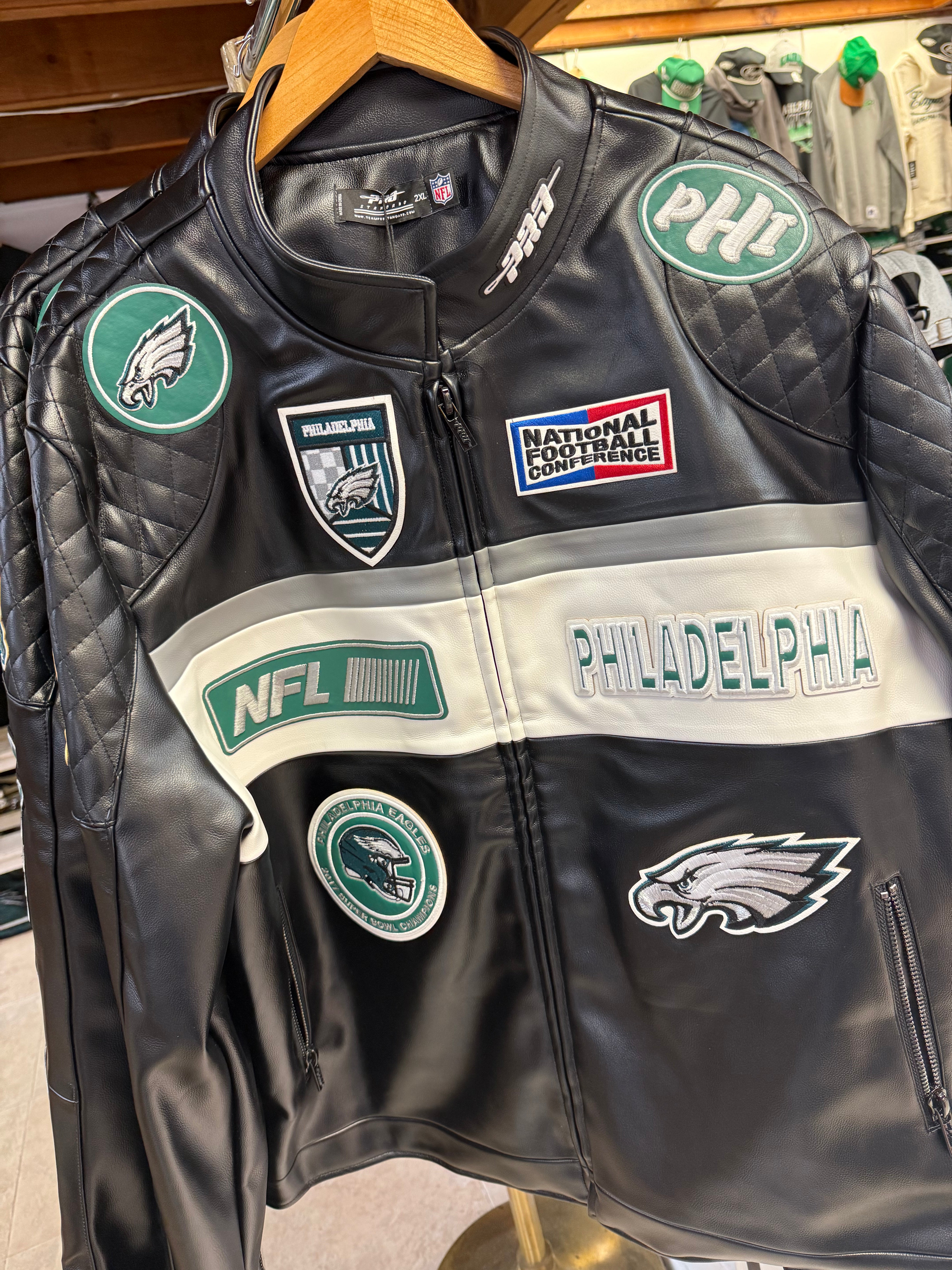 Philadelphia Eagles Mens Moto Jacket