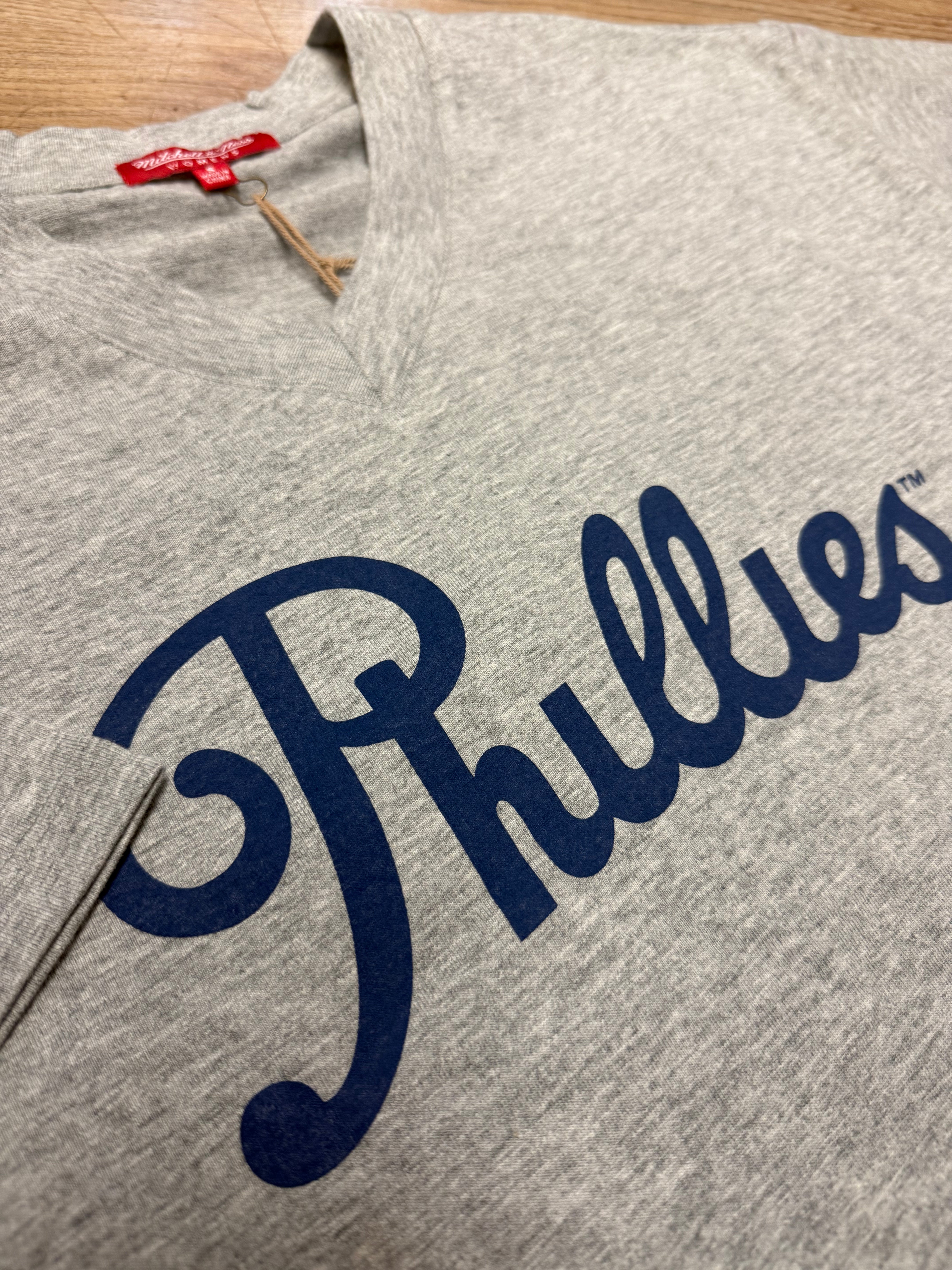 Ladies Phillies V-Neck Boyfriend Tee