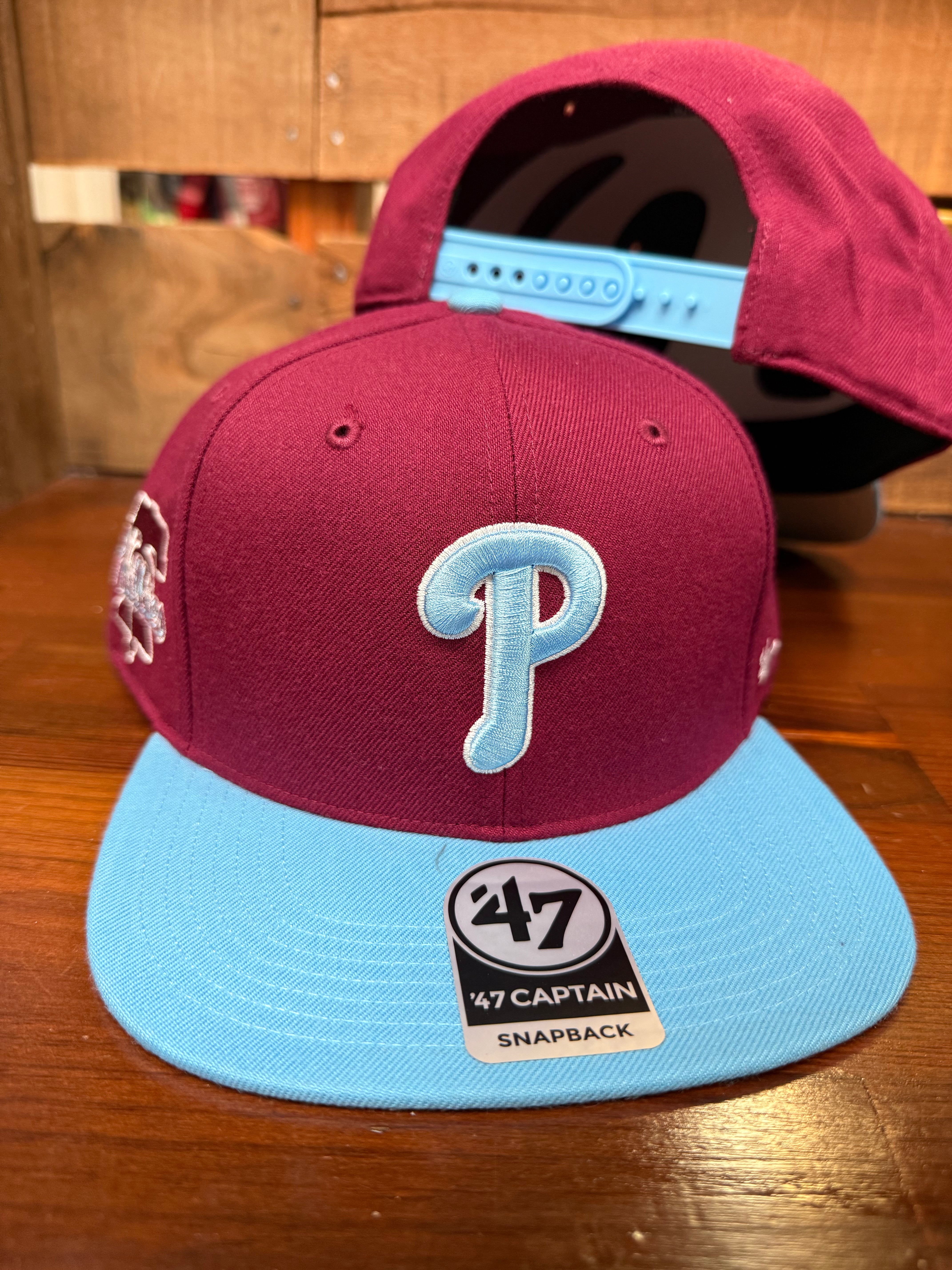 Phillies Sure Shot Under TT Snapback Flatbrim Hat