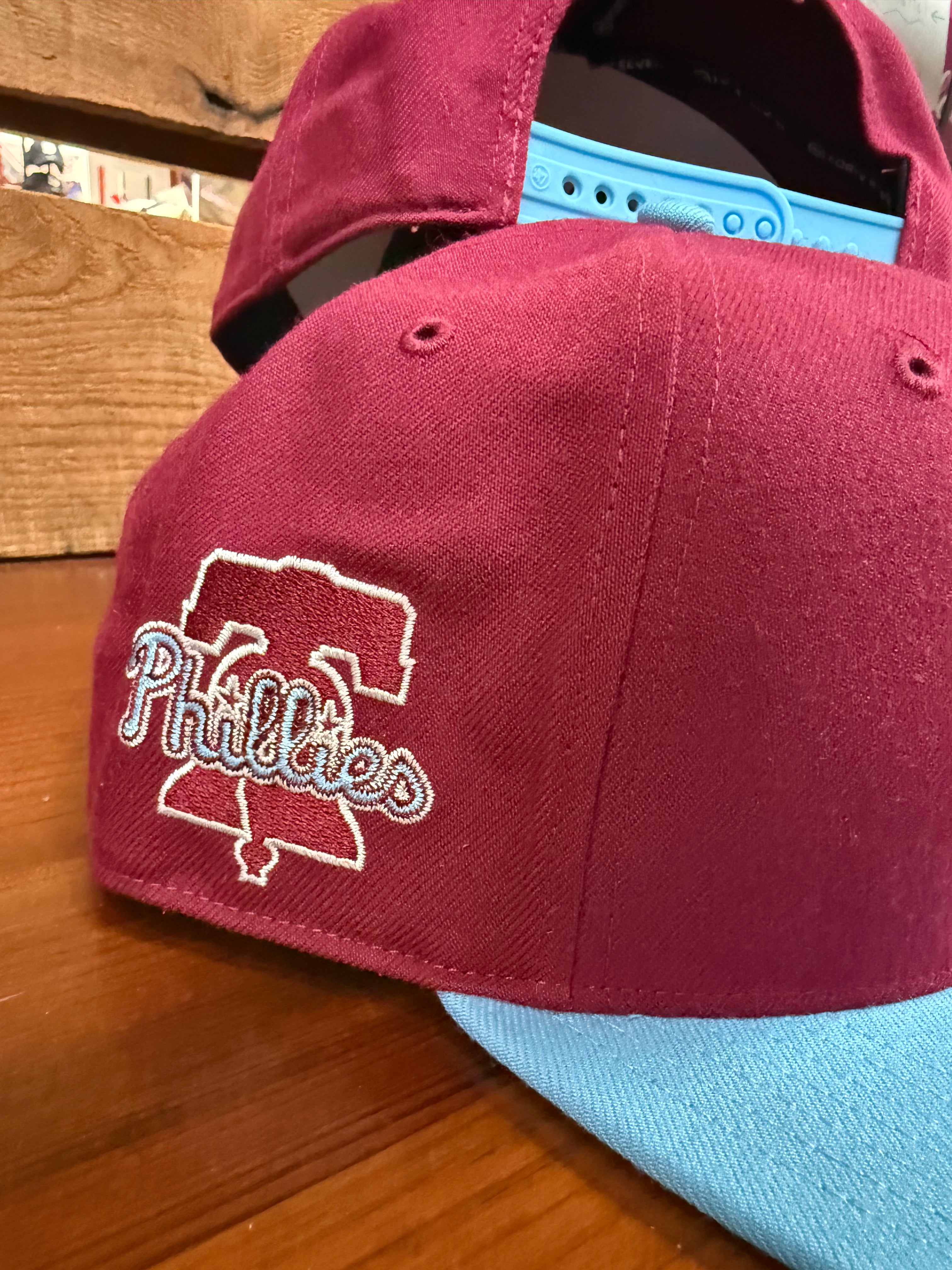 Phillies Sure Shot Under TT Snapback Flatbrim Hat