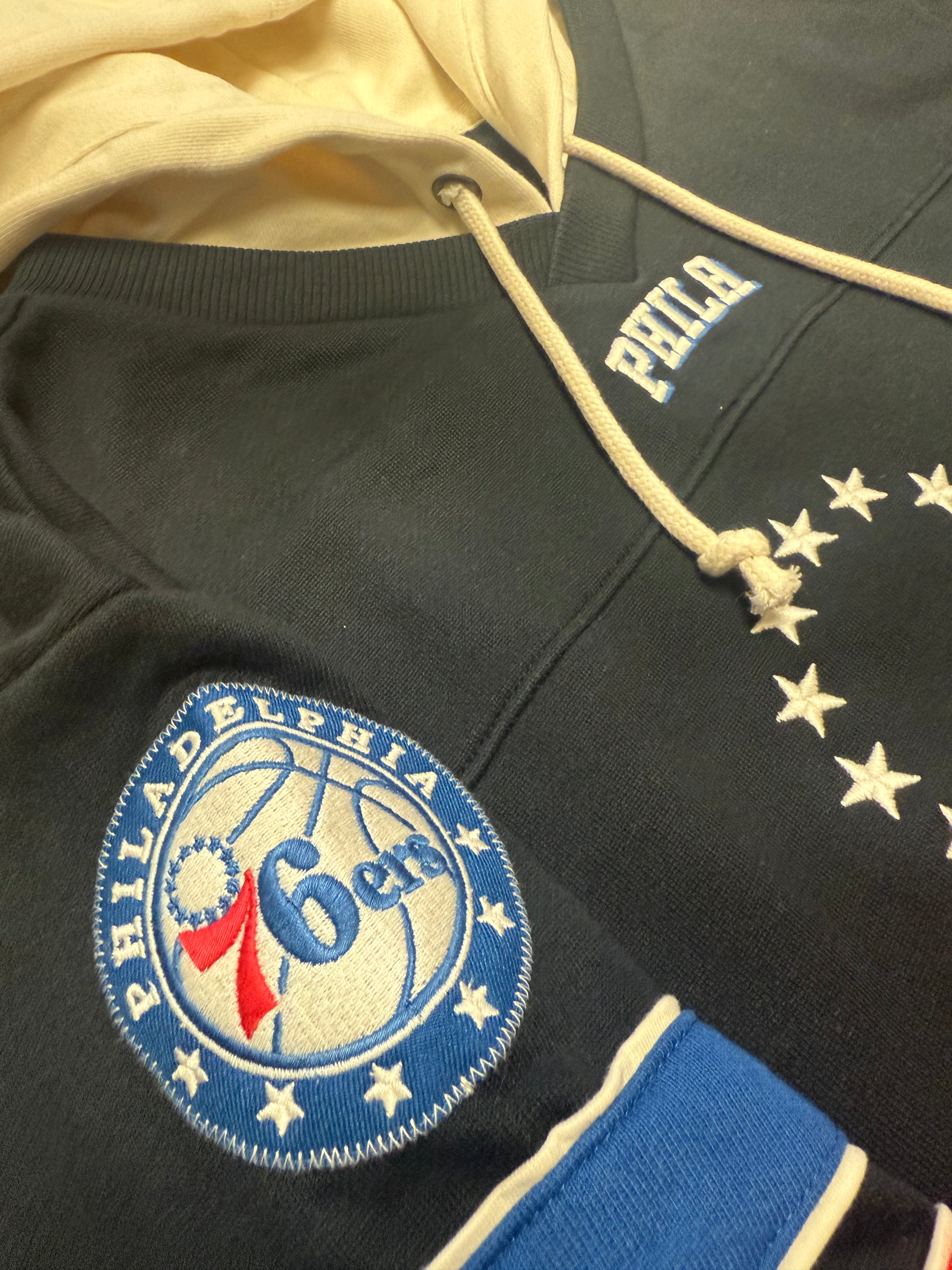 Sixers Flint Black Split Zone Cornerback Pullover Hoodie