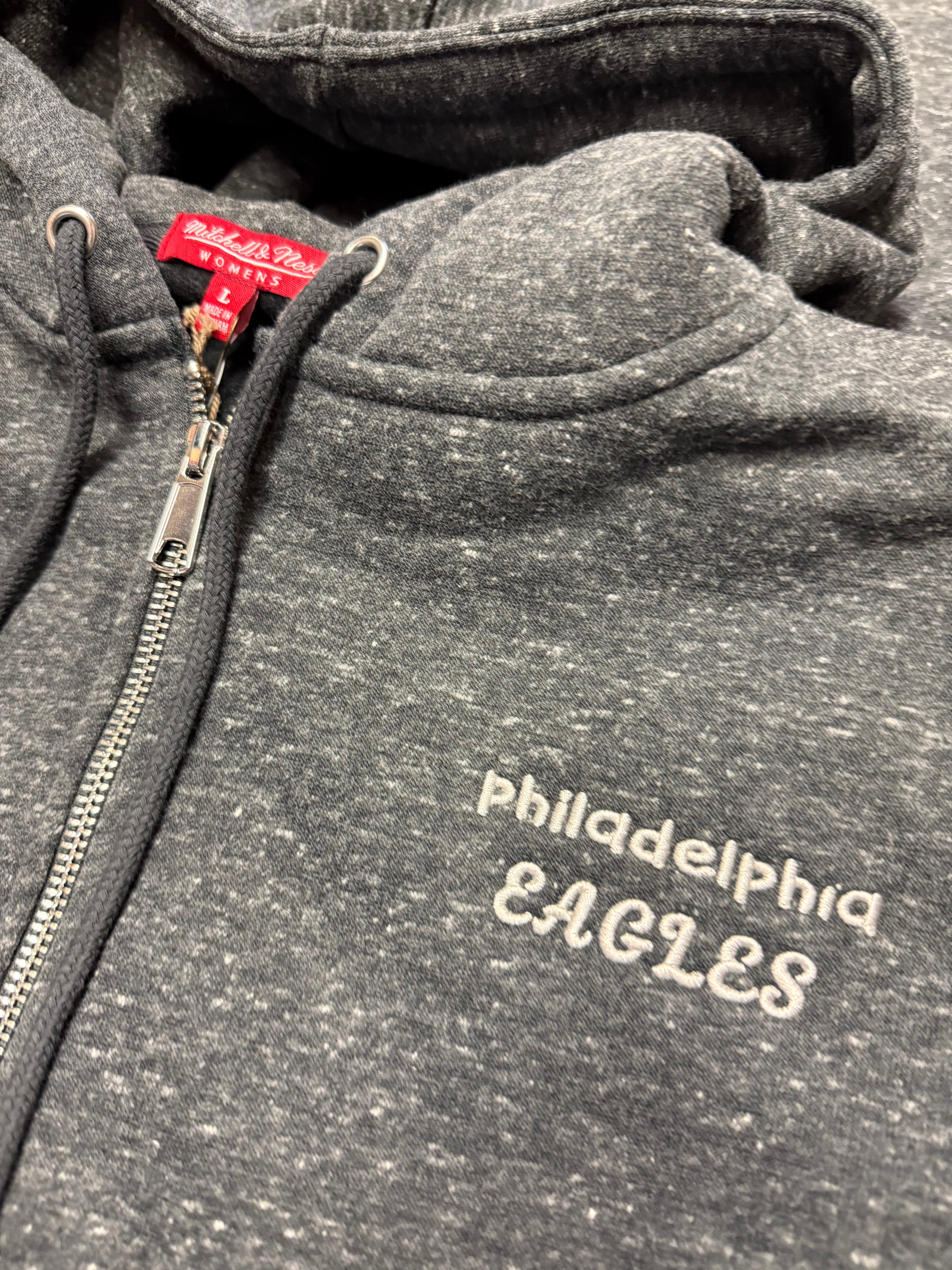 Ladies Eagles Full Zip Throwback Hoodie