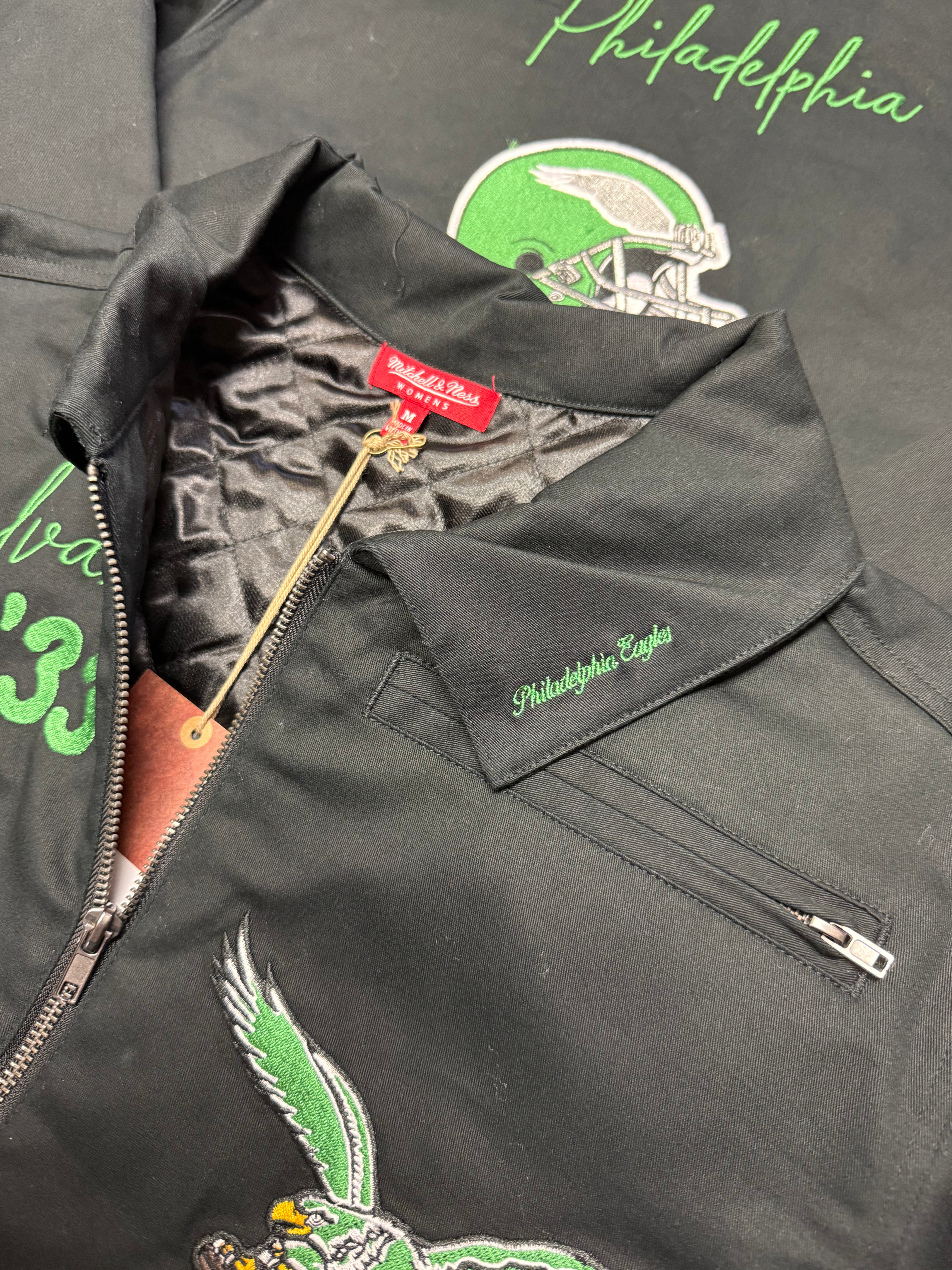 Ladies Eagles Crop Mechanic Full Zip Jacket