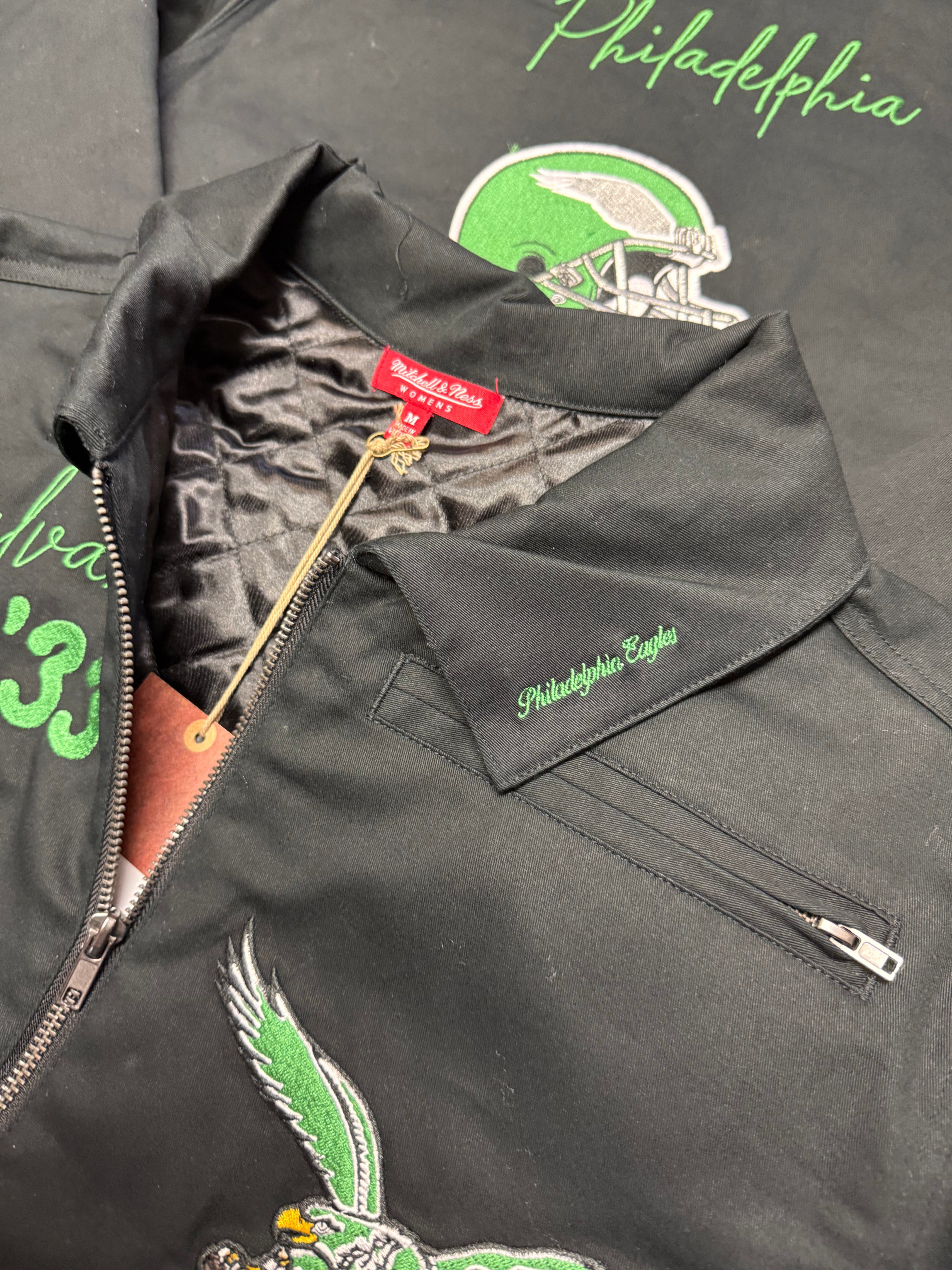 Ladies Eagles Crop Mechanic Full Zip Jacket