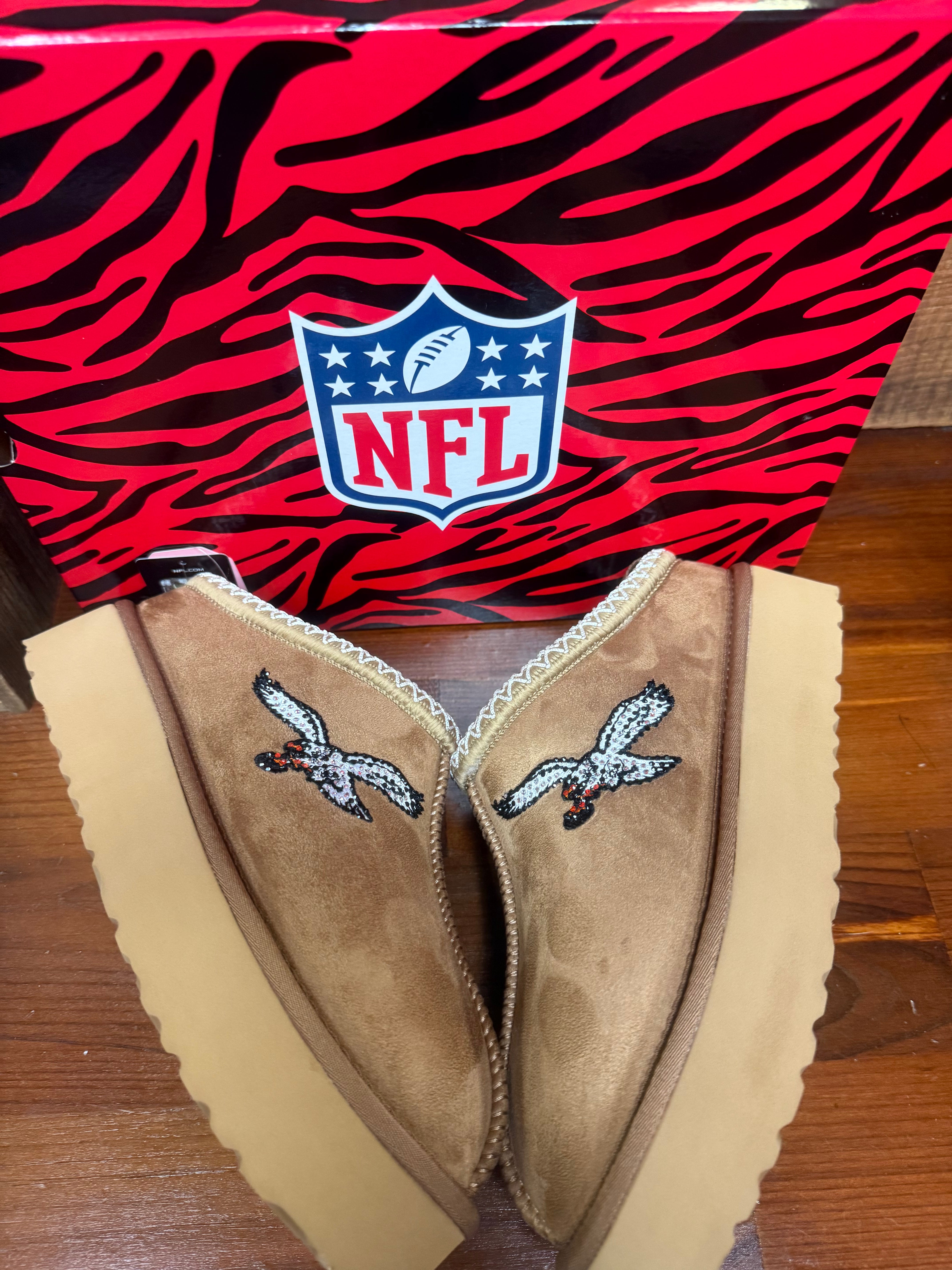 Ladies Eagles Slipper Boot Bling Bird