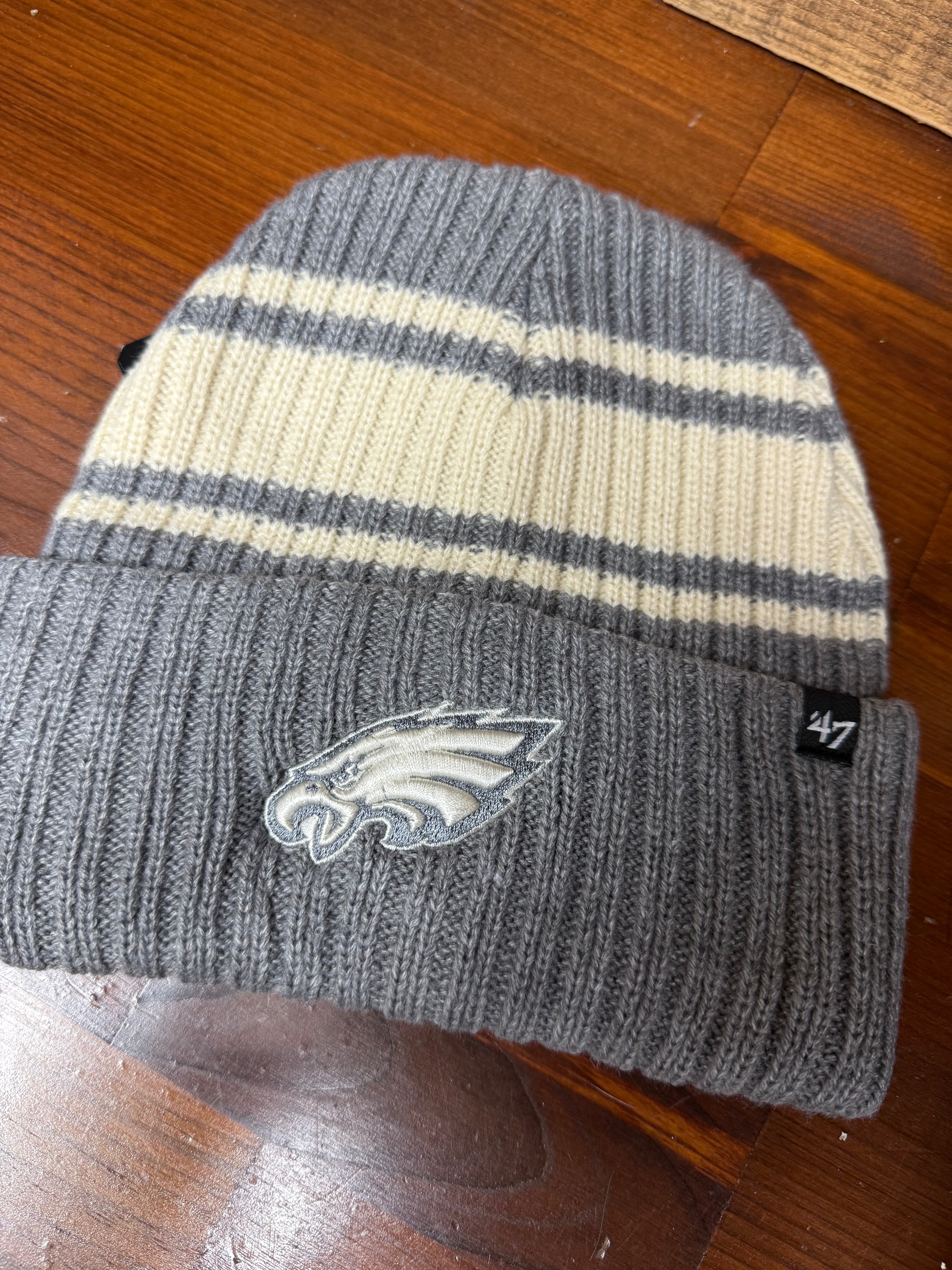 Eagles Dark Gray Bering Cuff Knit Hat