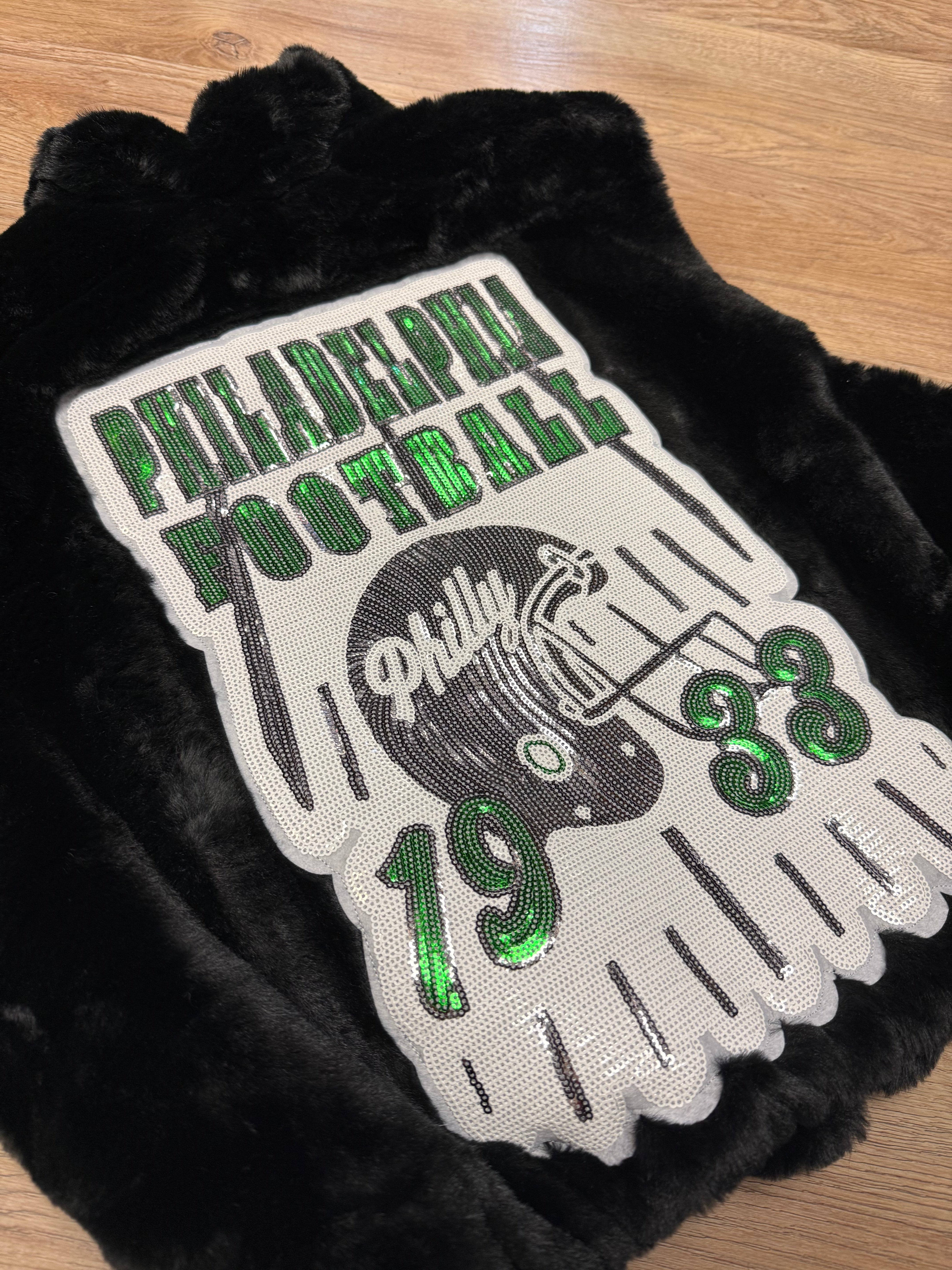 Ladies Philly Bling Faux Fur Vest