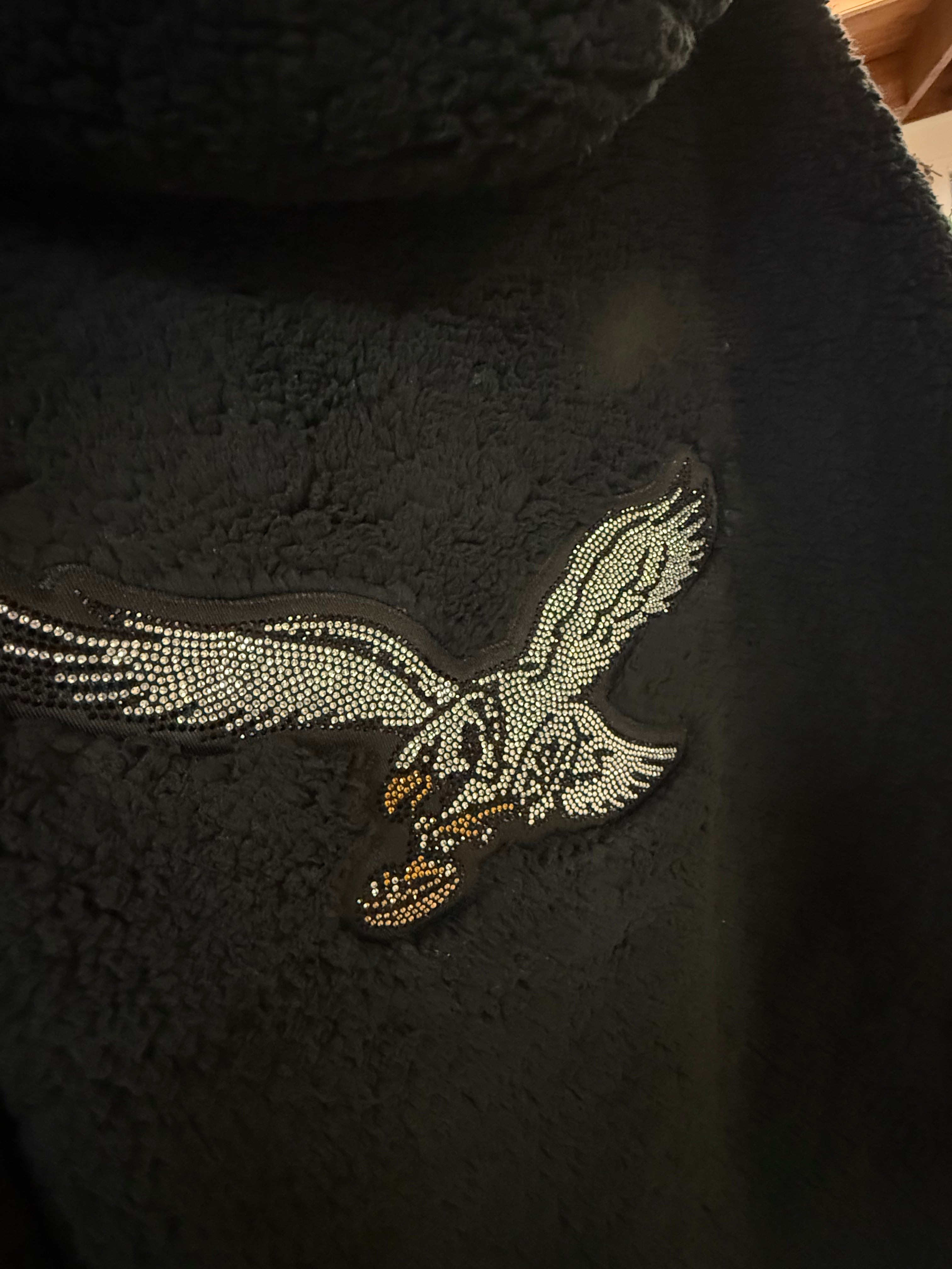 Philadelphia Eagles Throwback Sherpa Fleece Lounger Sequin Jacket