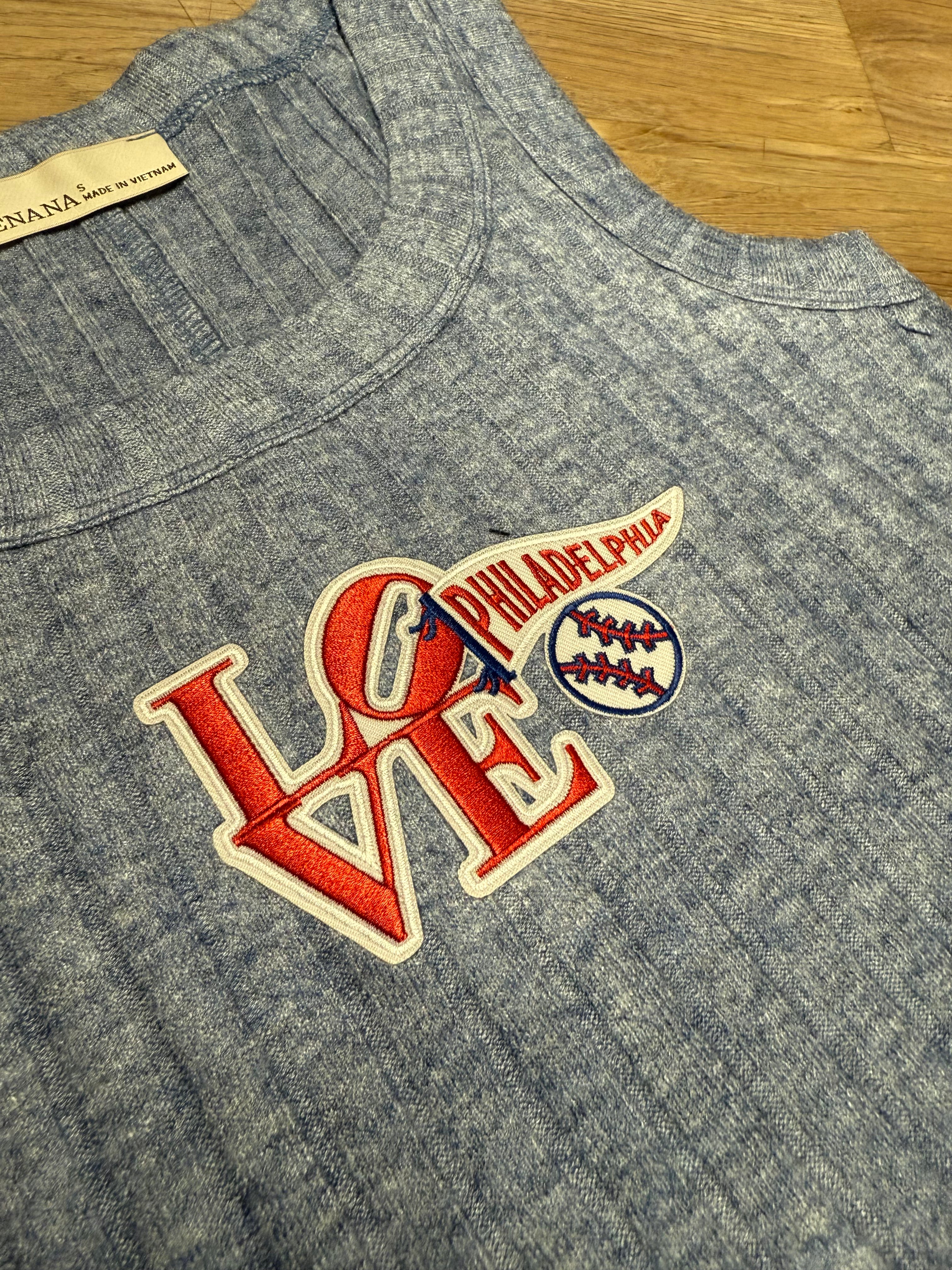 Ladies Love Baseball Sweater Tank