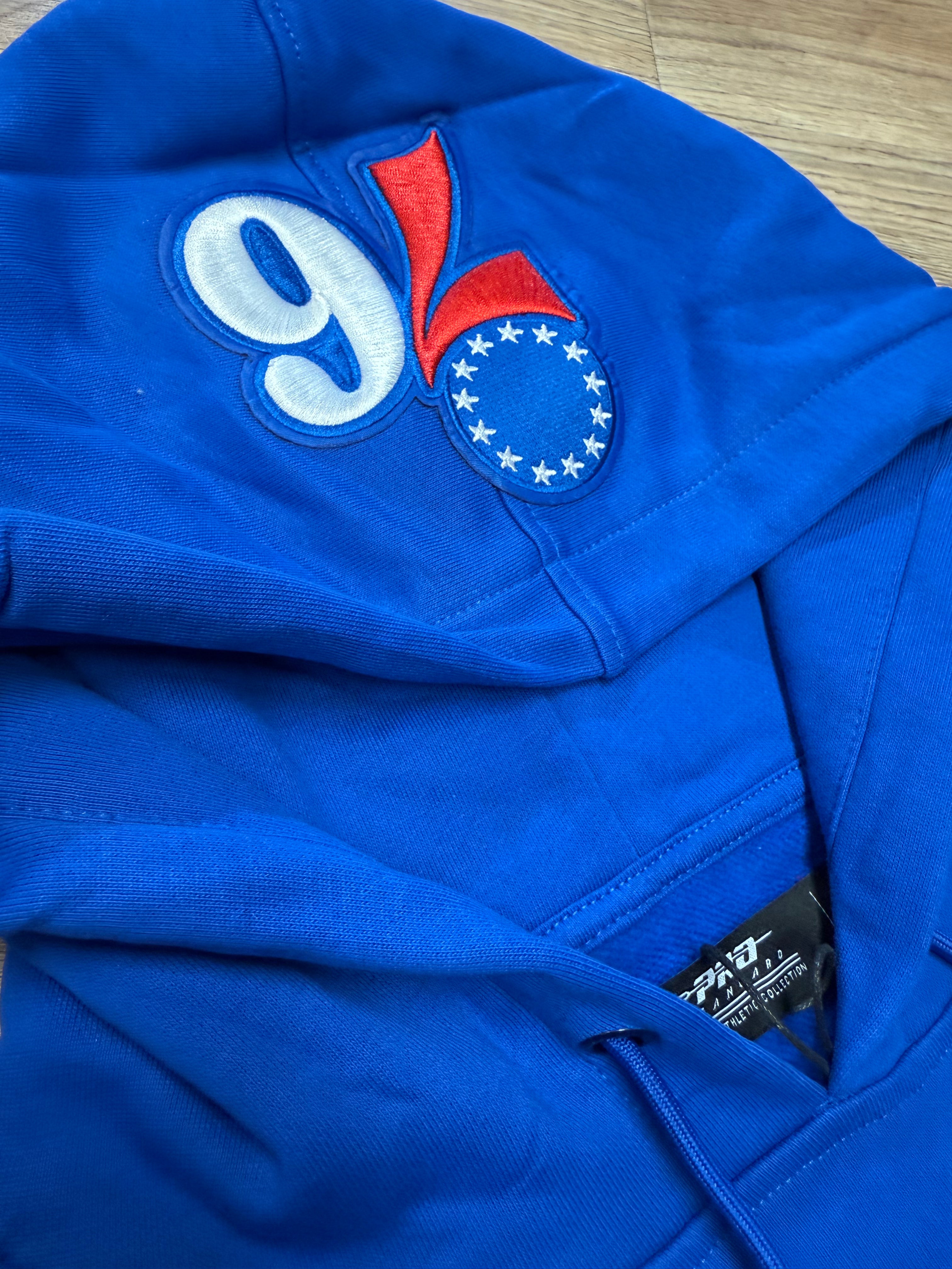 Sixers Script Tail Embroidered Pullover Hoodie