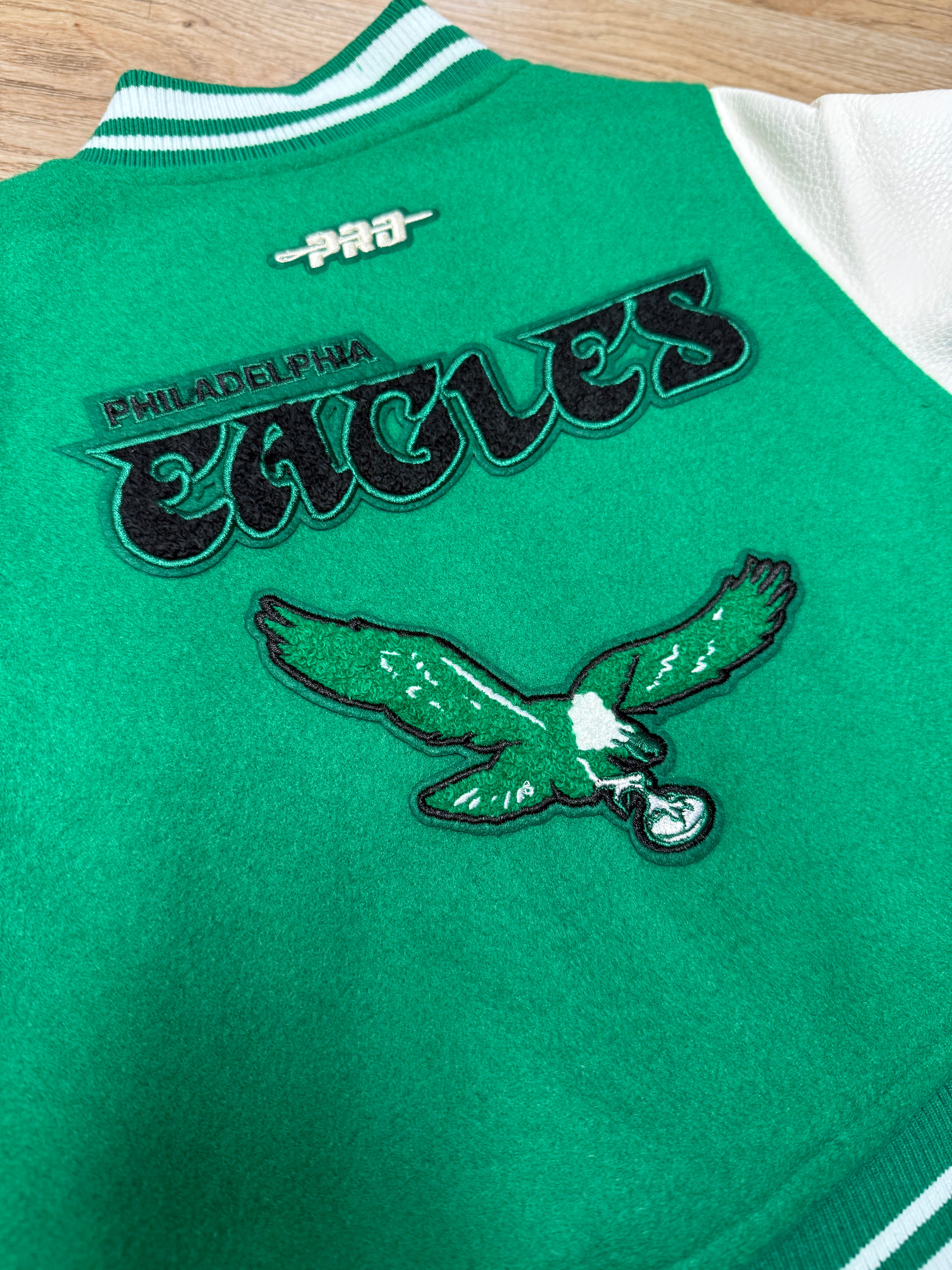 Toddler Eagles Throwback Heavyweight Varsity Jacket