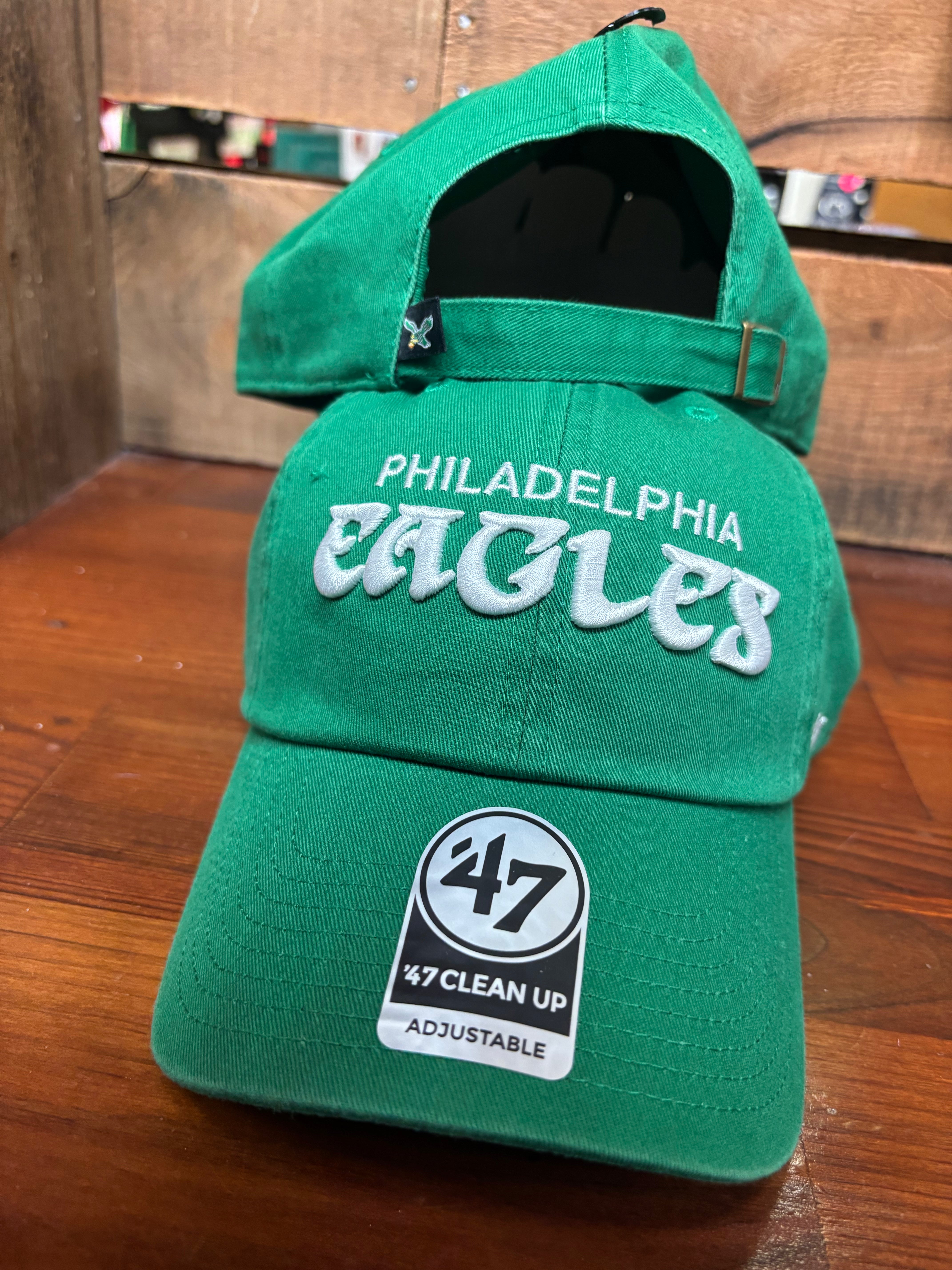 Philadelphia Eagles Historic Script 47 Clean Up Hat