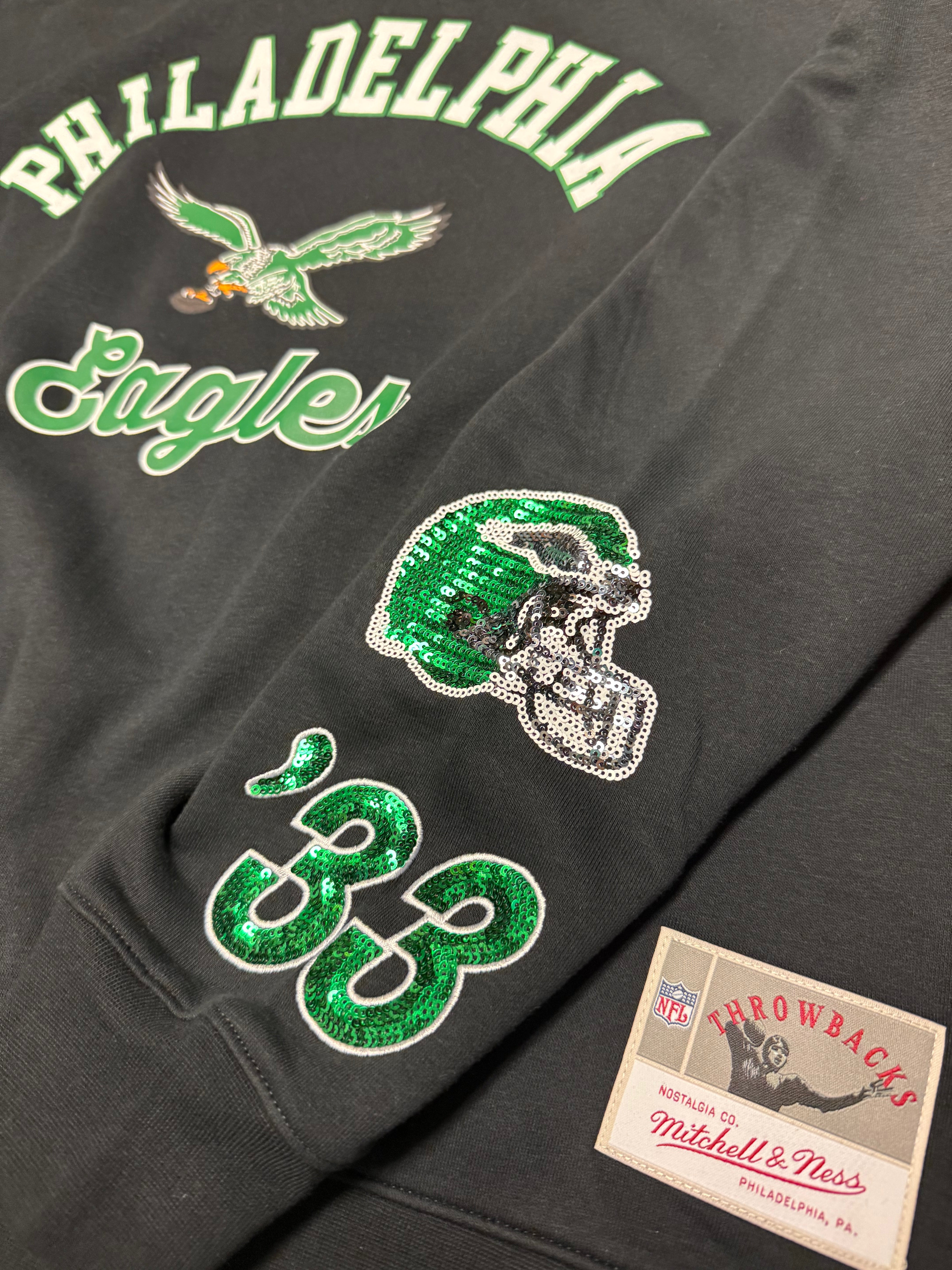 Ladies Eagles CR Fleece Bling Crew Sweatshirt