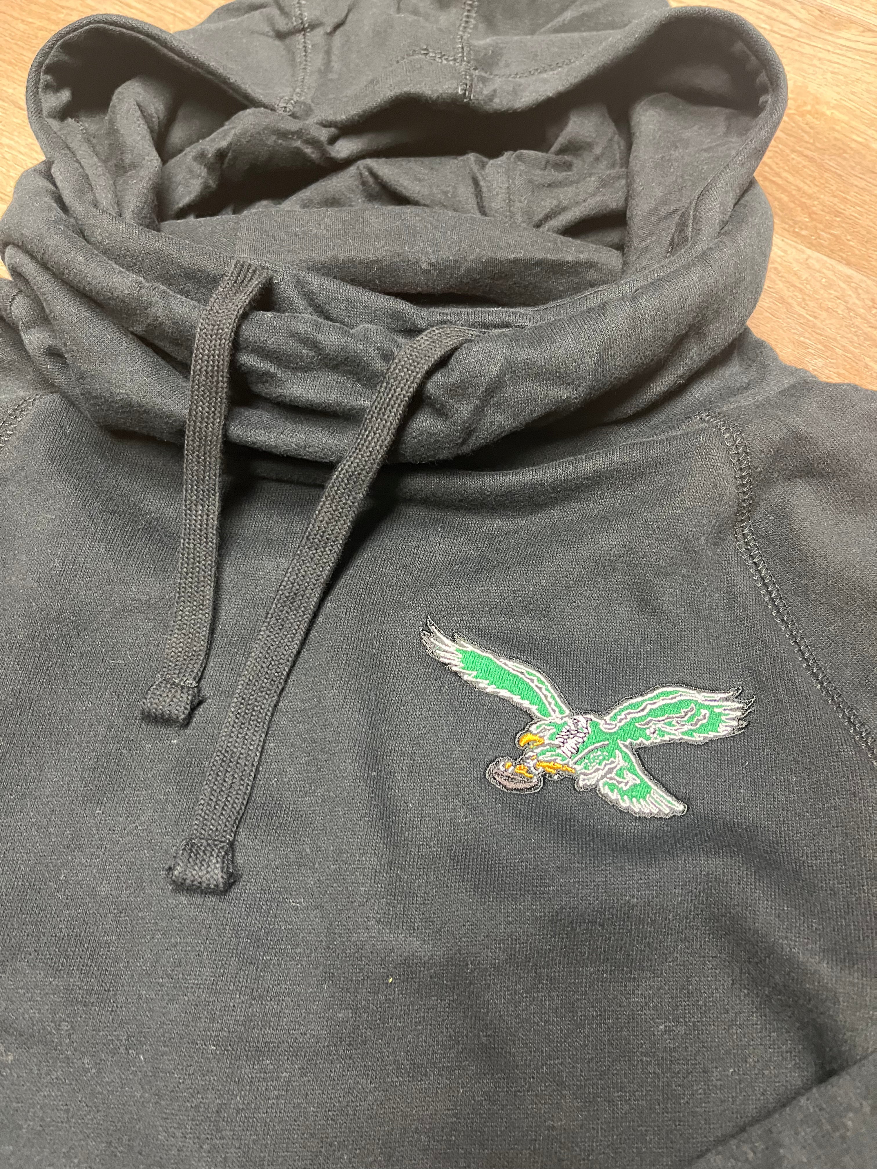 Ladies Eagles Throwback Funnel Neck Hoodie