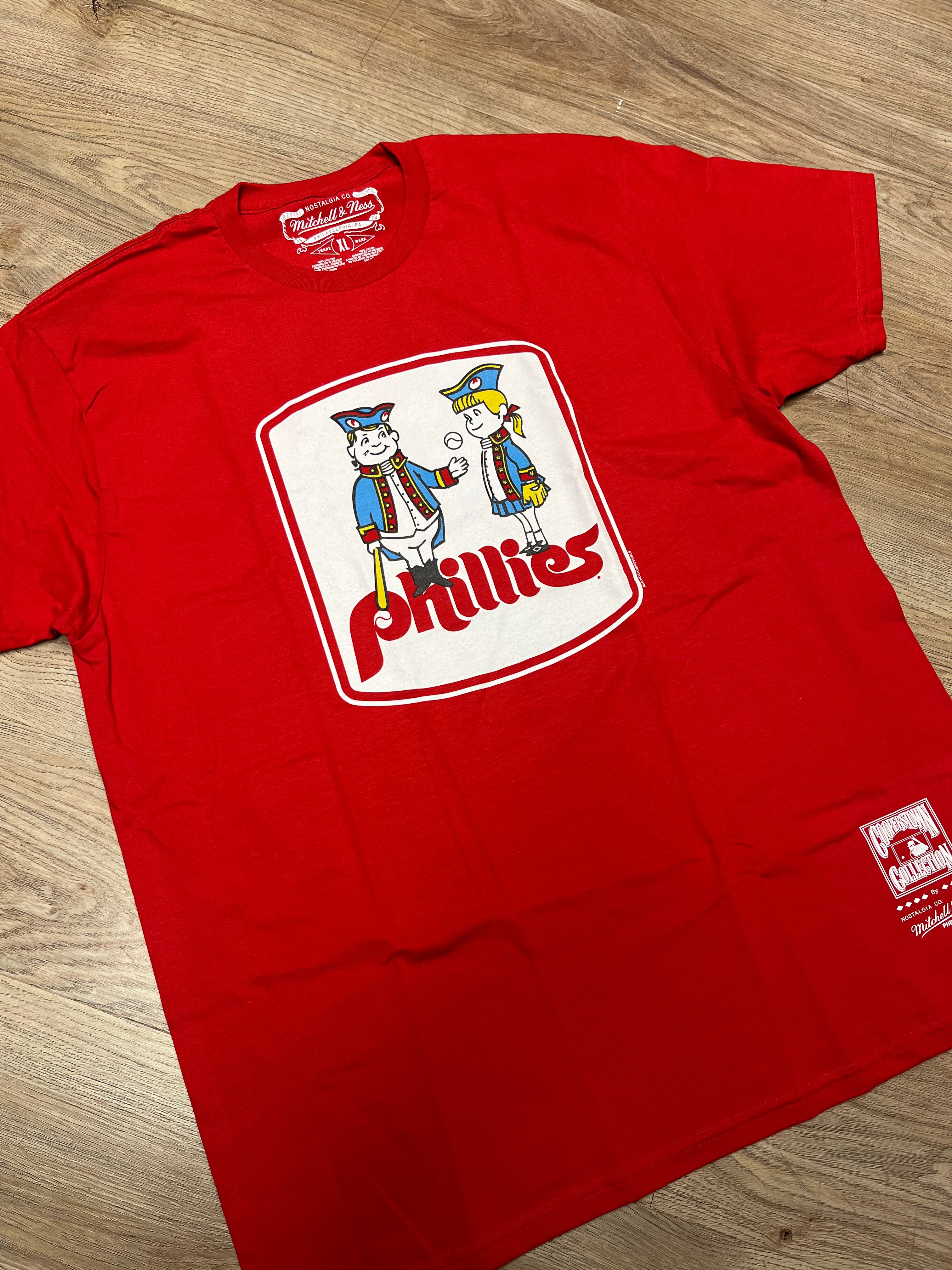 Phillies Phil and Phyllis Red Tee