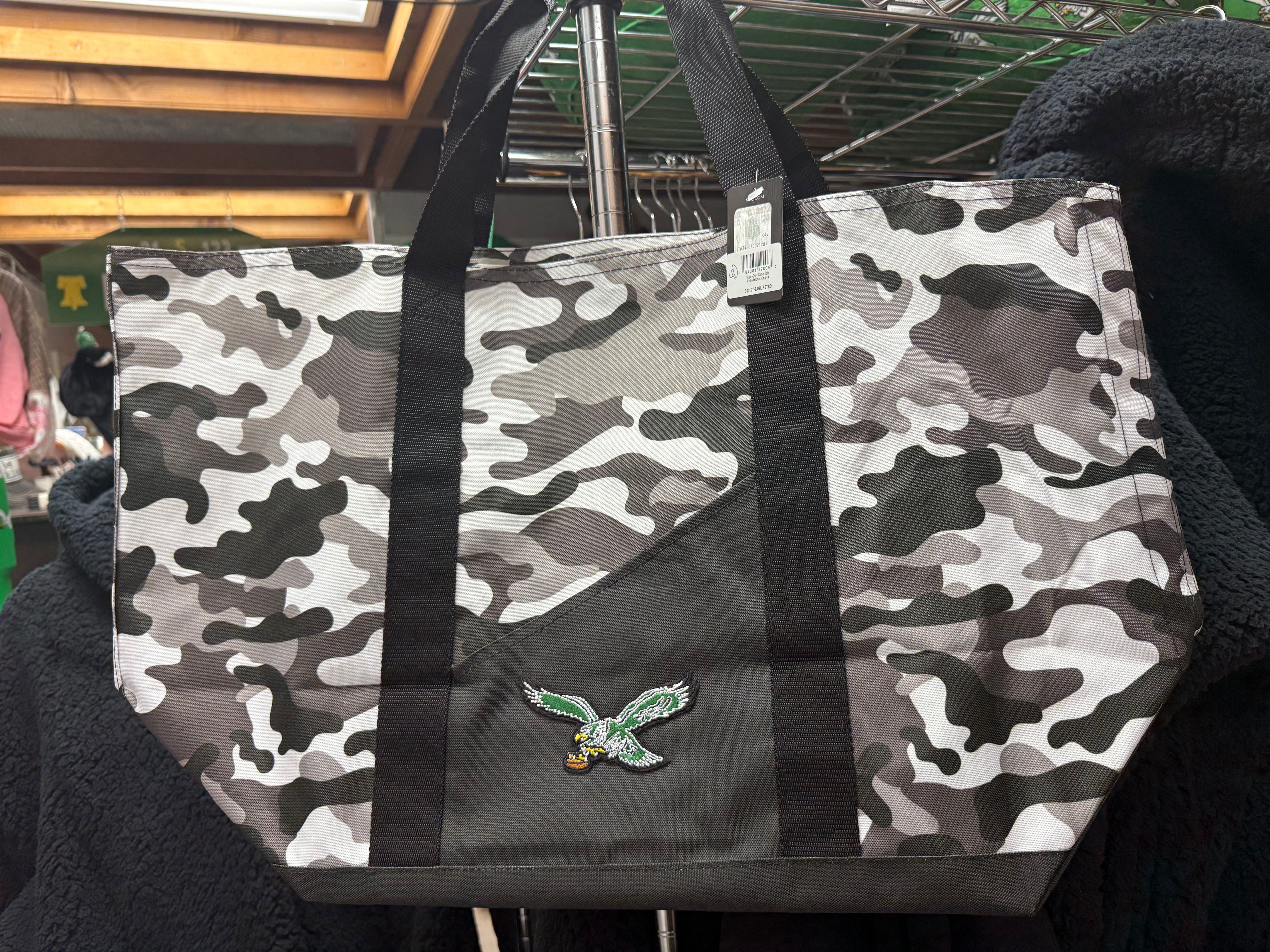 Eagles Throwback Gray Camo Tote Bag
