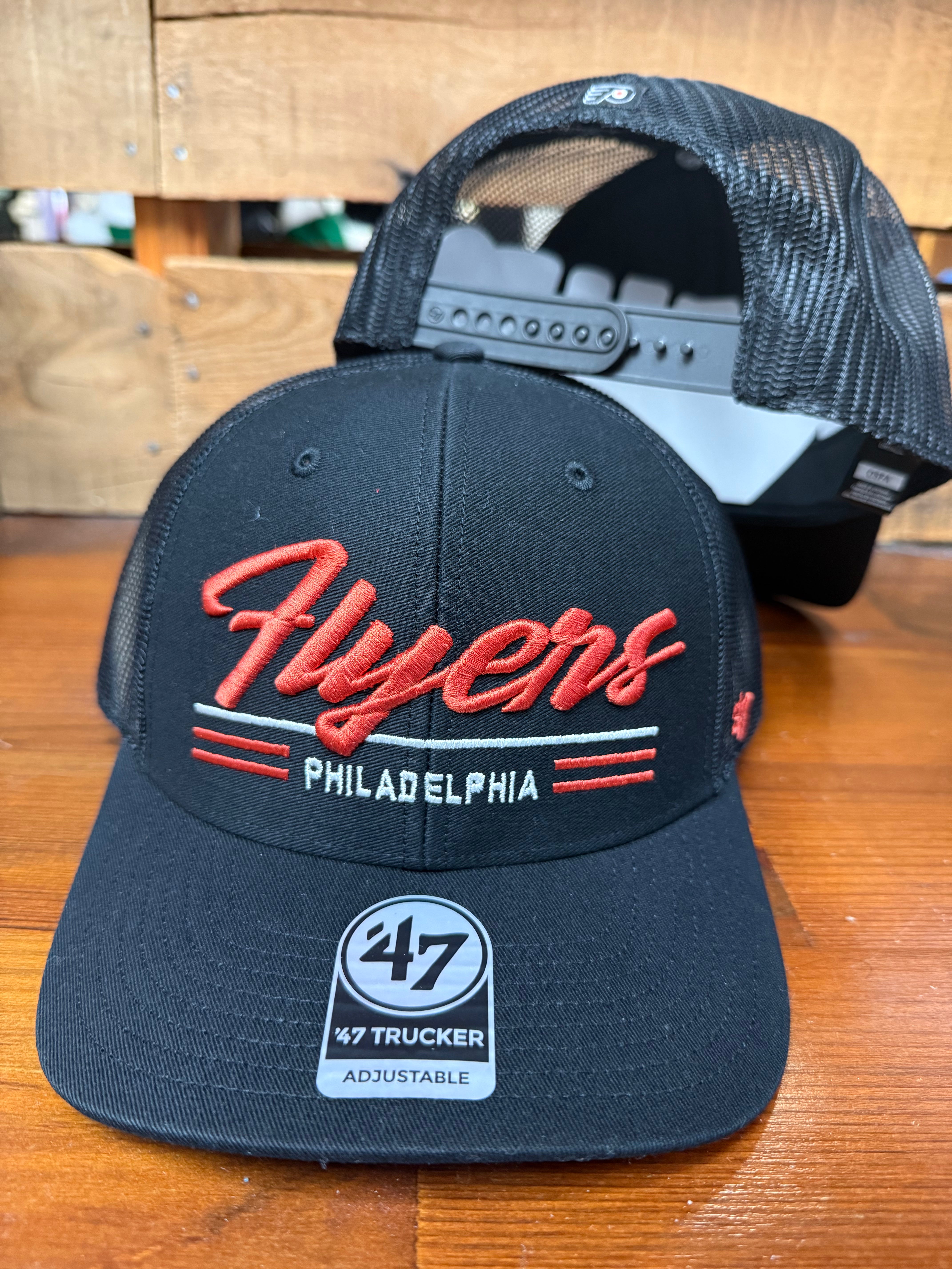 Flyers Black Garner Snapback Trucker Hat