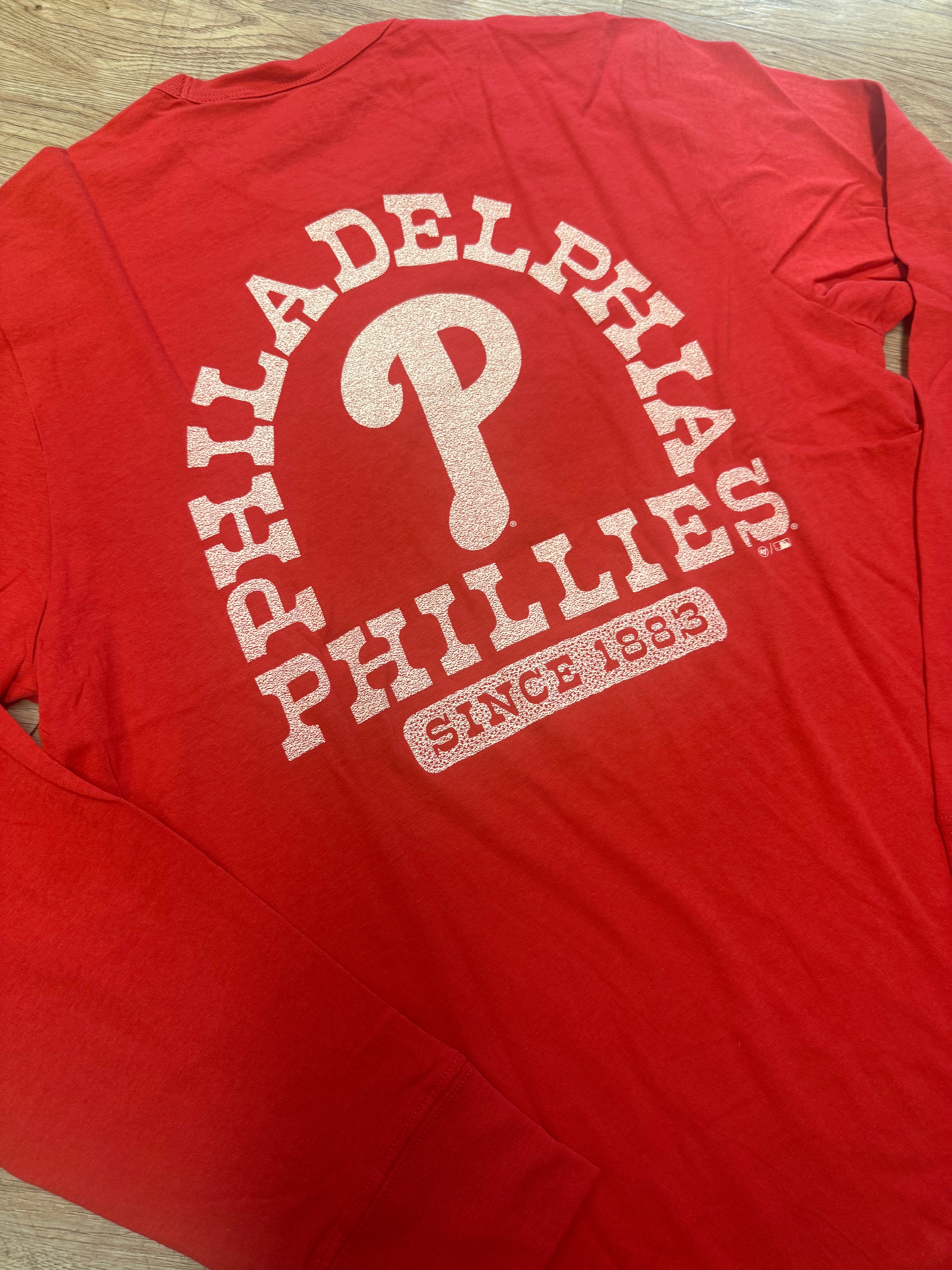 Phillies Racer Red Back Canyon Franklin Long Sleeve Tee