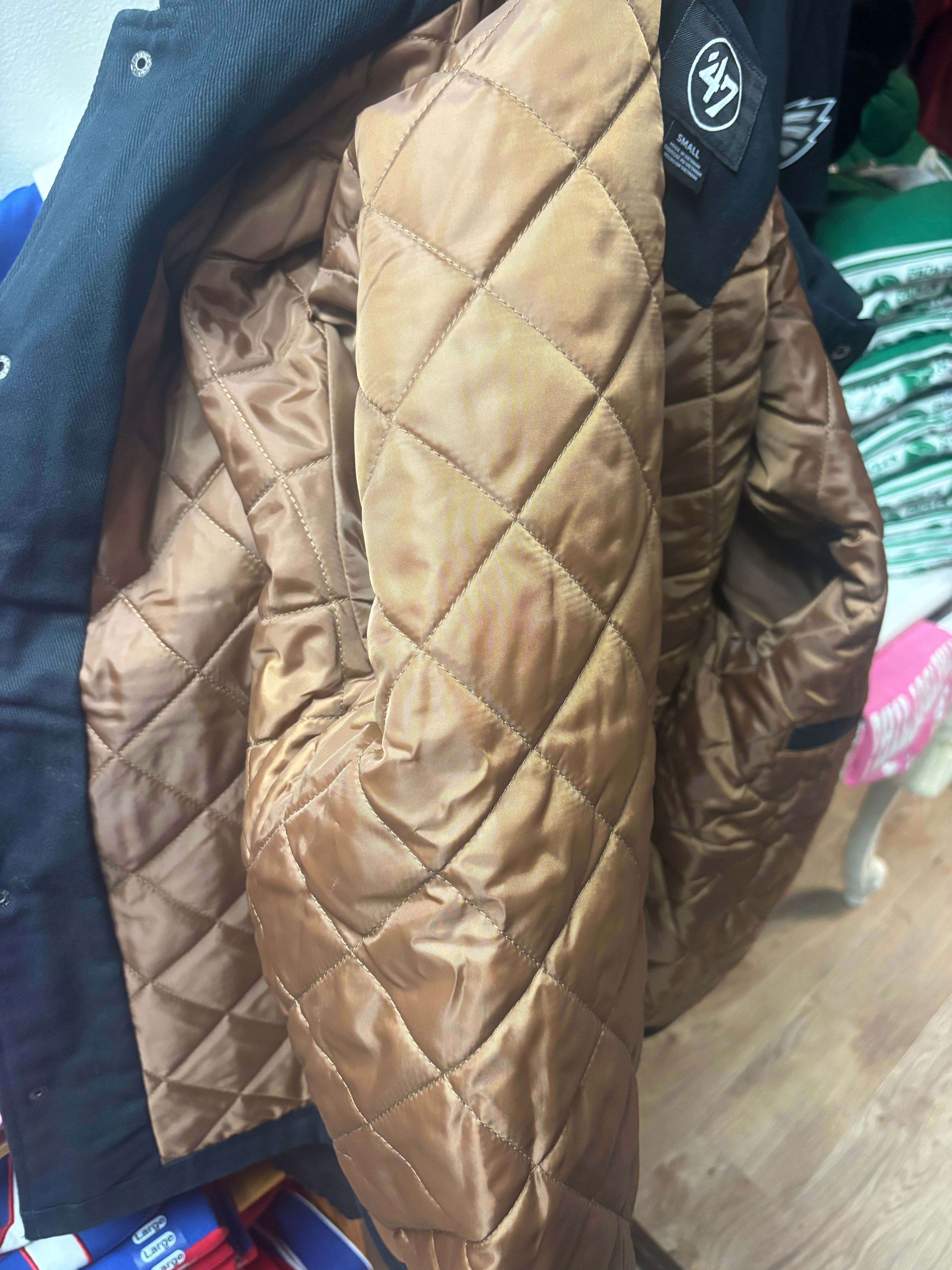 Eagles Historic Black quilted Jacket Men