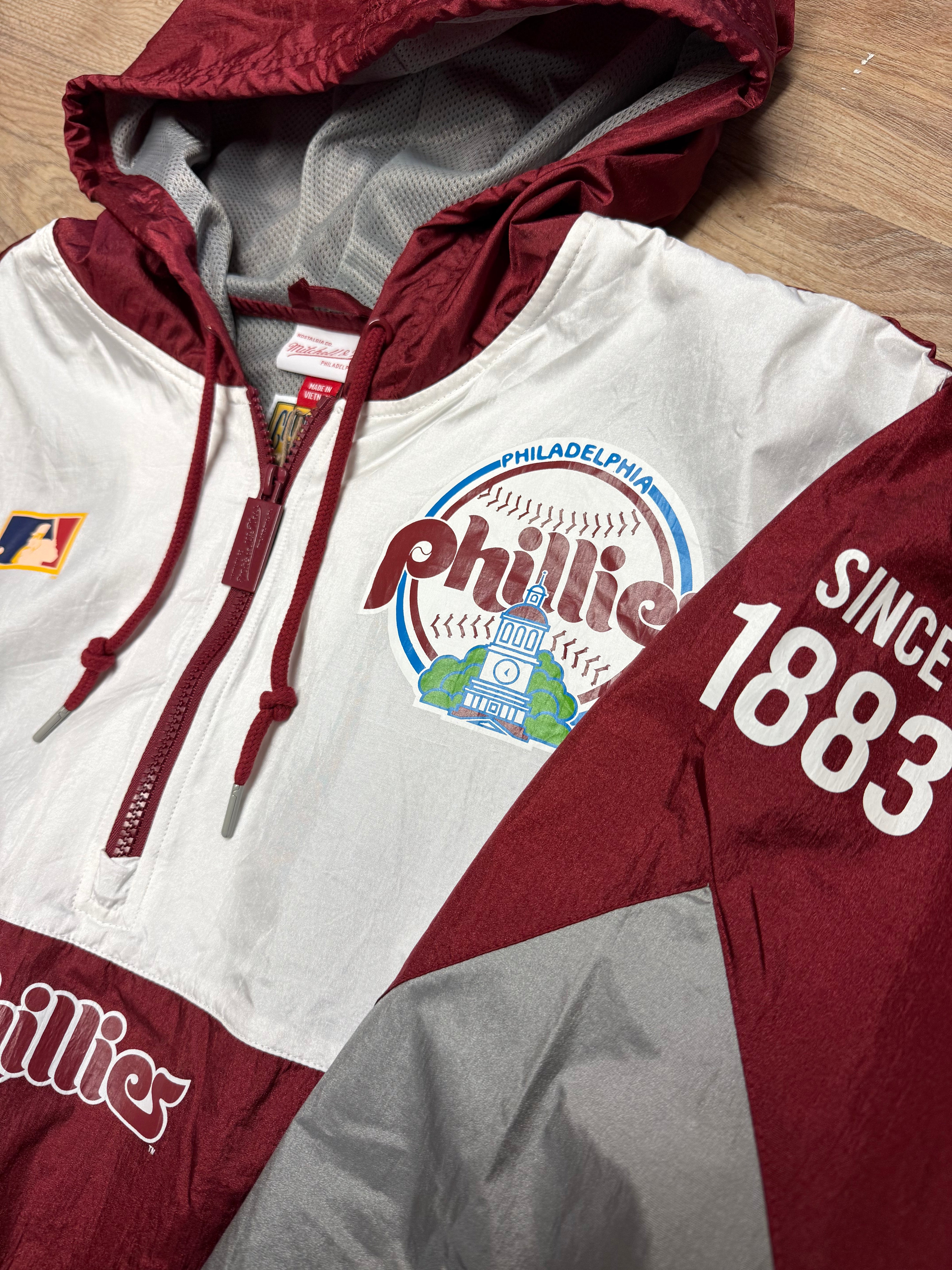 Philadelphia Phillies Vintage Origins Anorak Windbreaker Philadelphia Phillies Vintage Origins Anorak Windbreaker