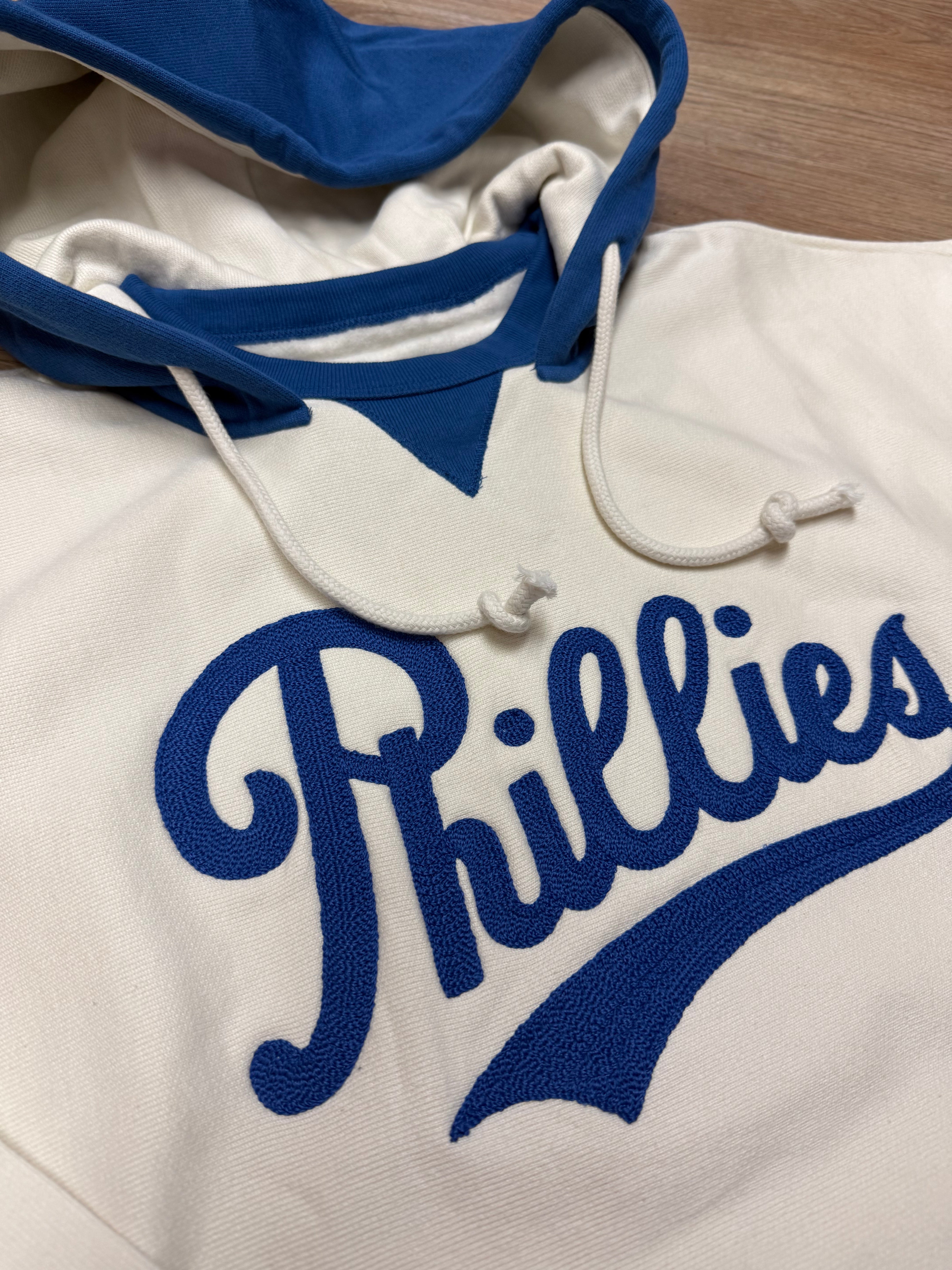 Phillies 1938 Sandstone Wordmark Embroidered Hoodie