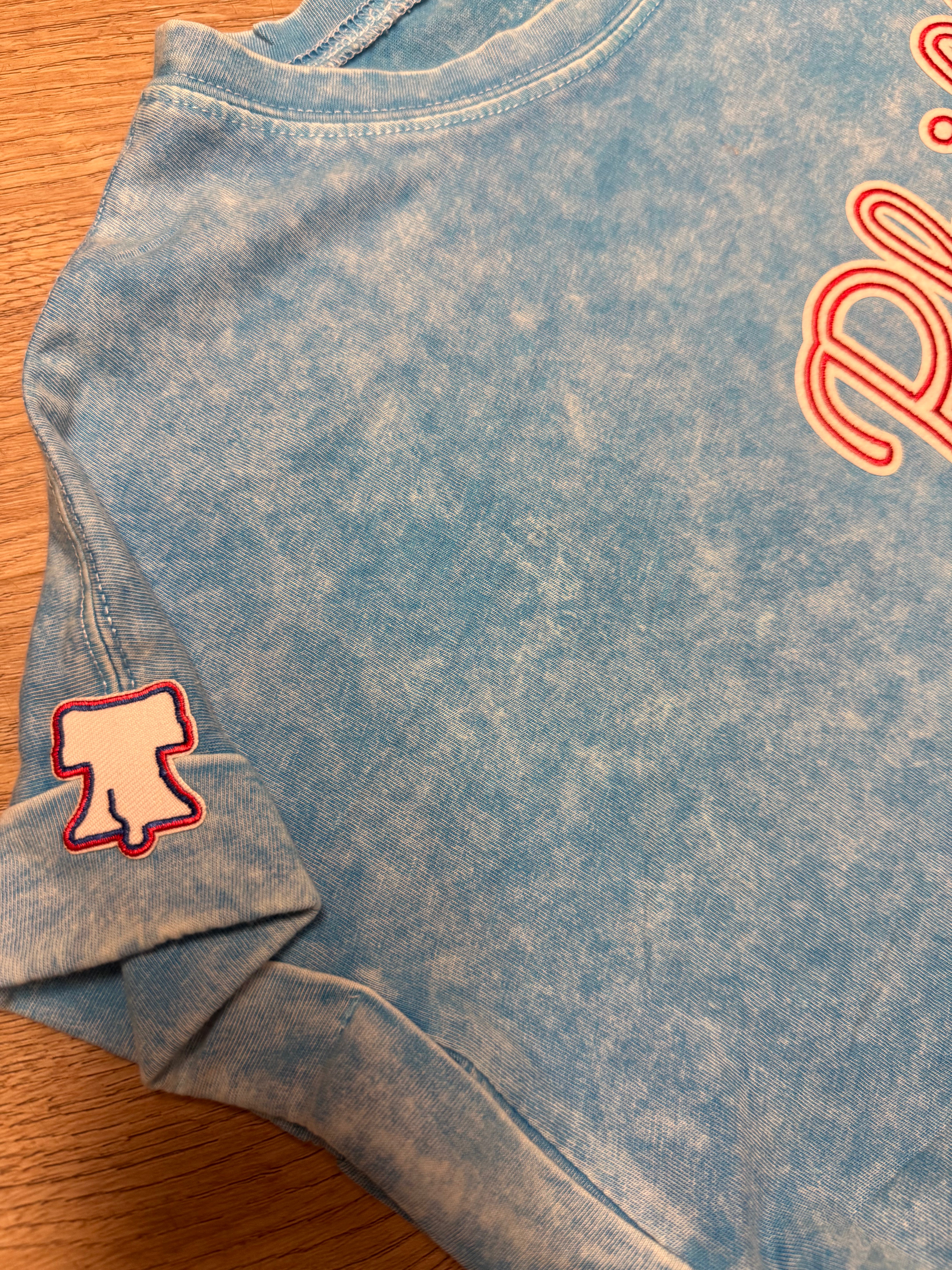 Ladies Philly Light Blue Cap Sleeve Tee