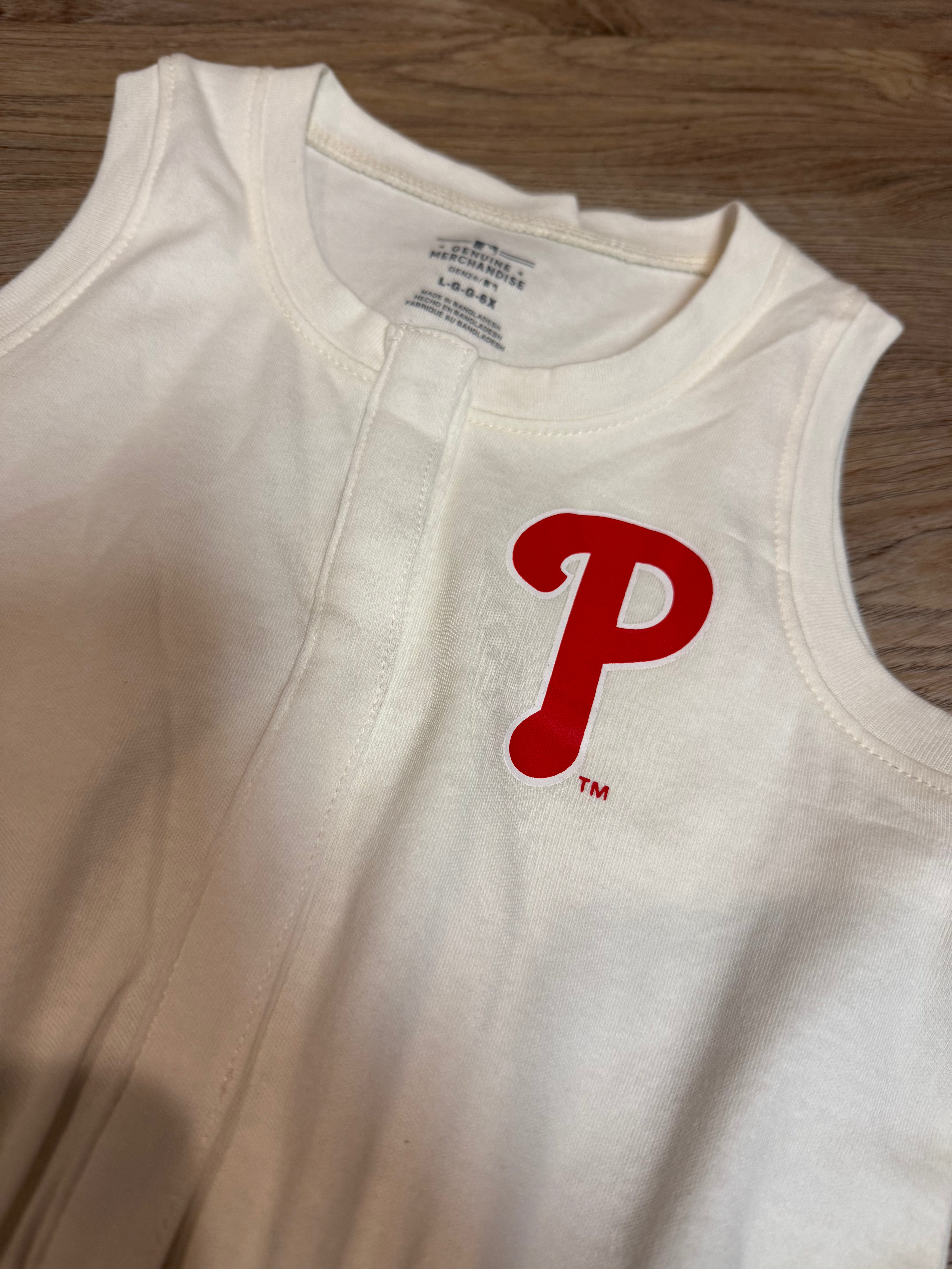 Phillies Little Girls Power Tank Romper