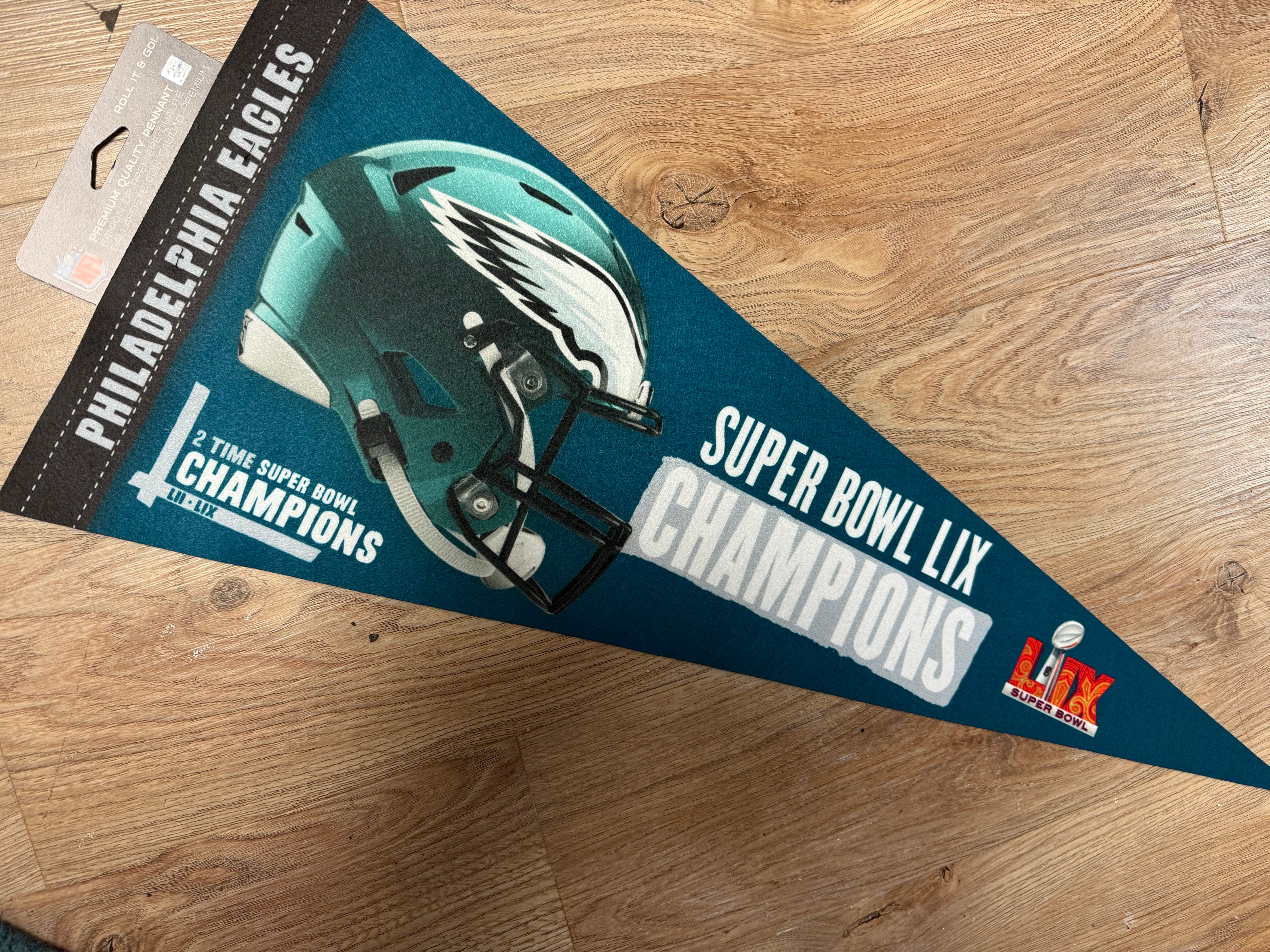 Eagles Super Bowl LIX Champs Quality roll up Pennant