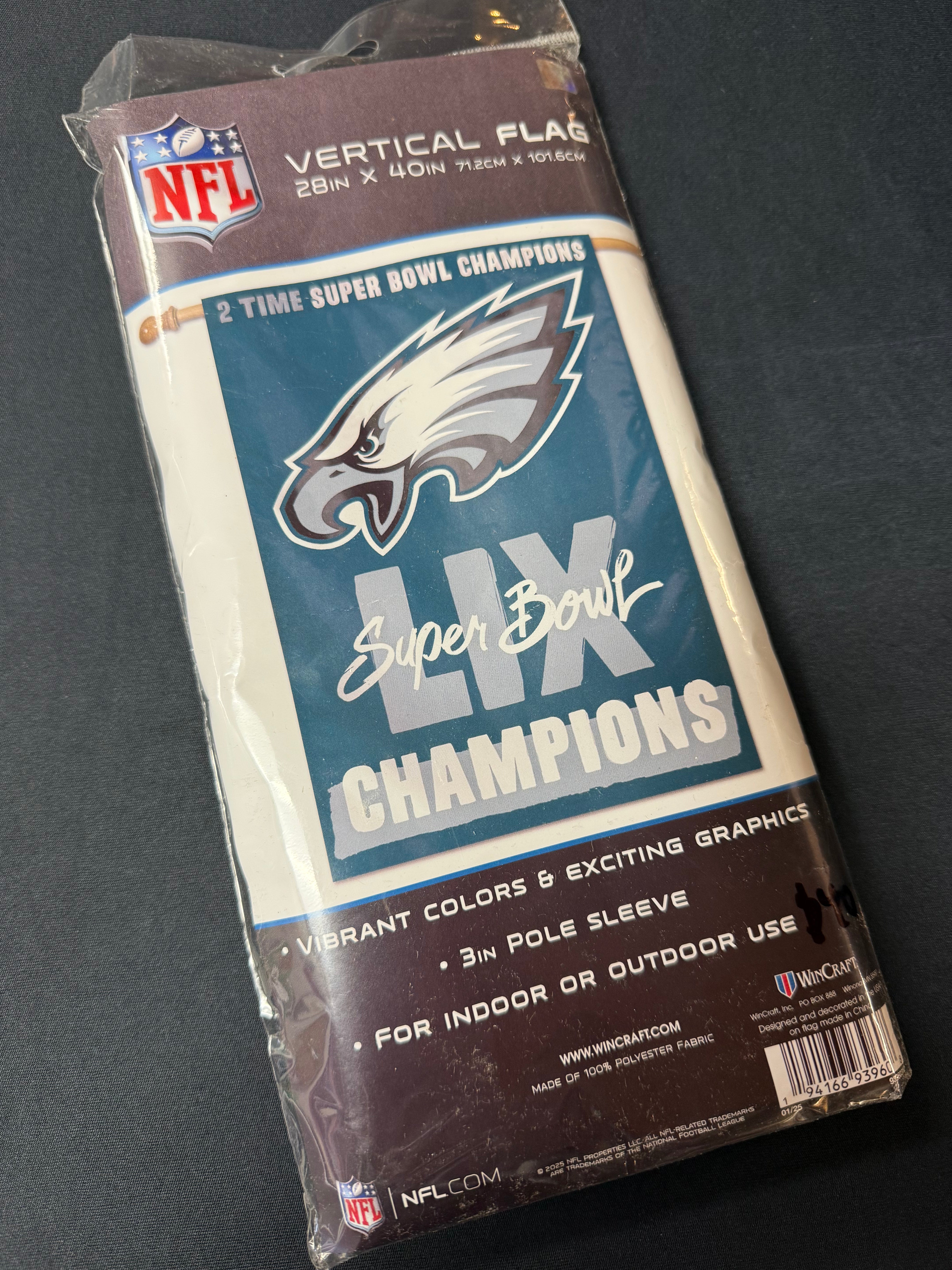 Eagles Super Bowl Champs Vertical House Flag