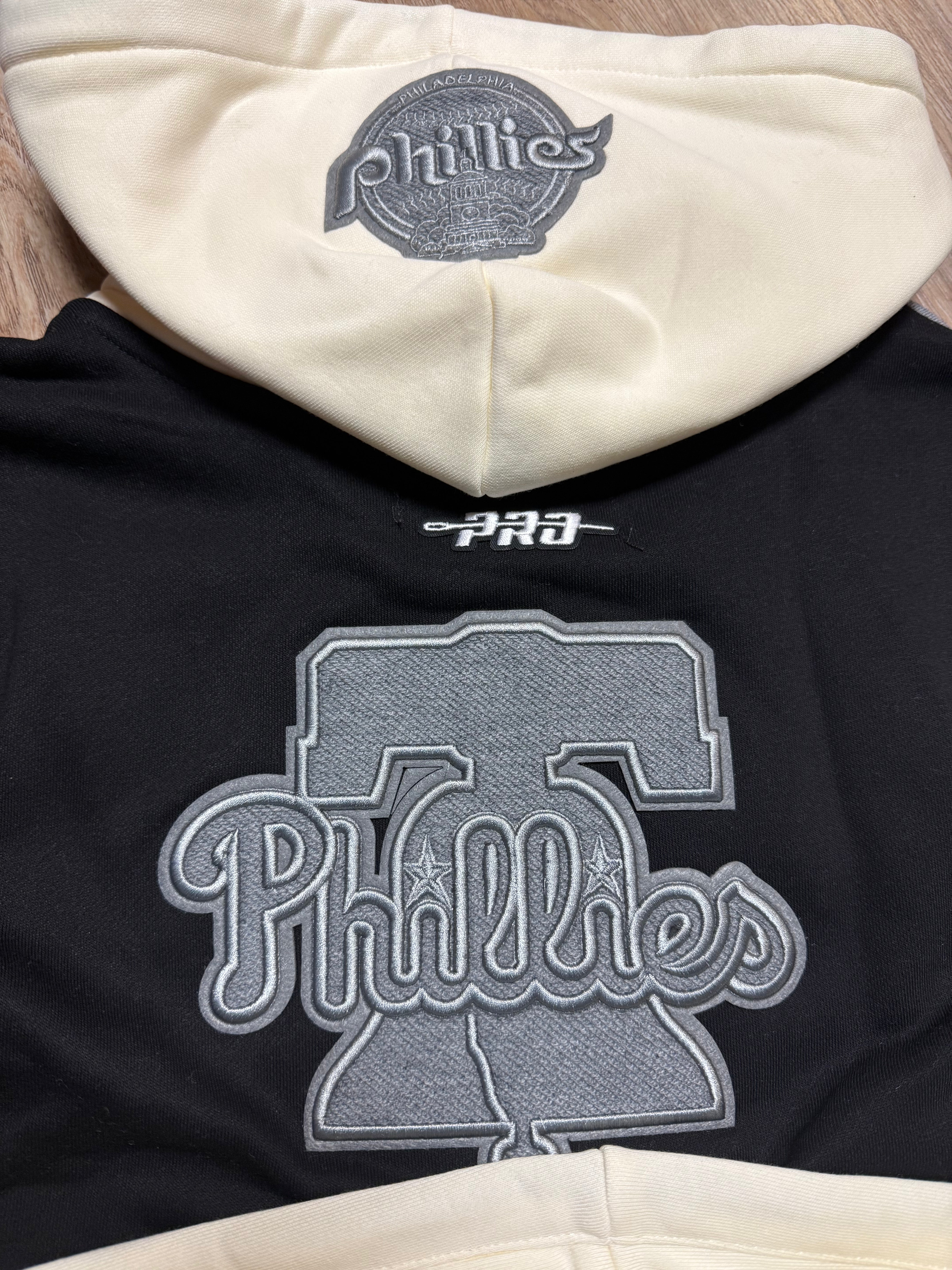 Ladies Phillies Reverse French Terry Color Block Full Zip Hoodie